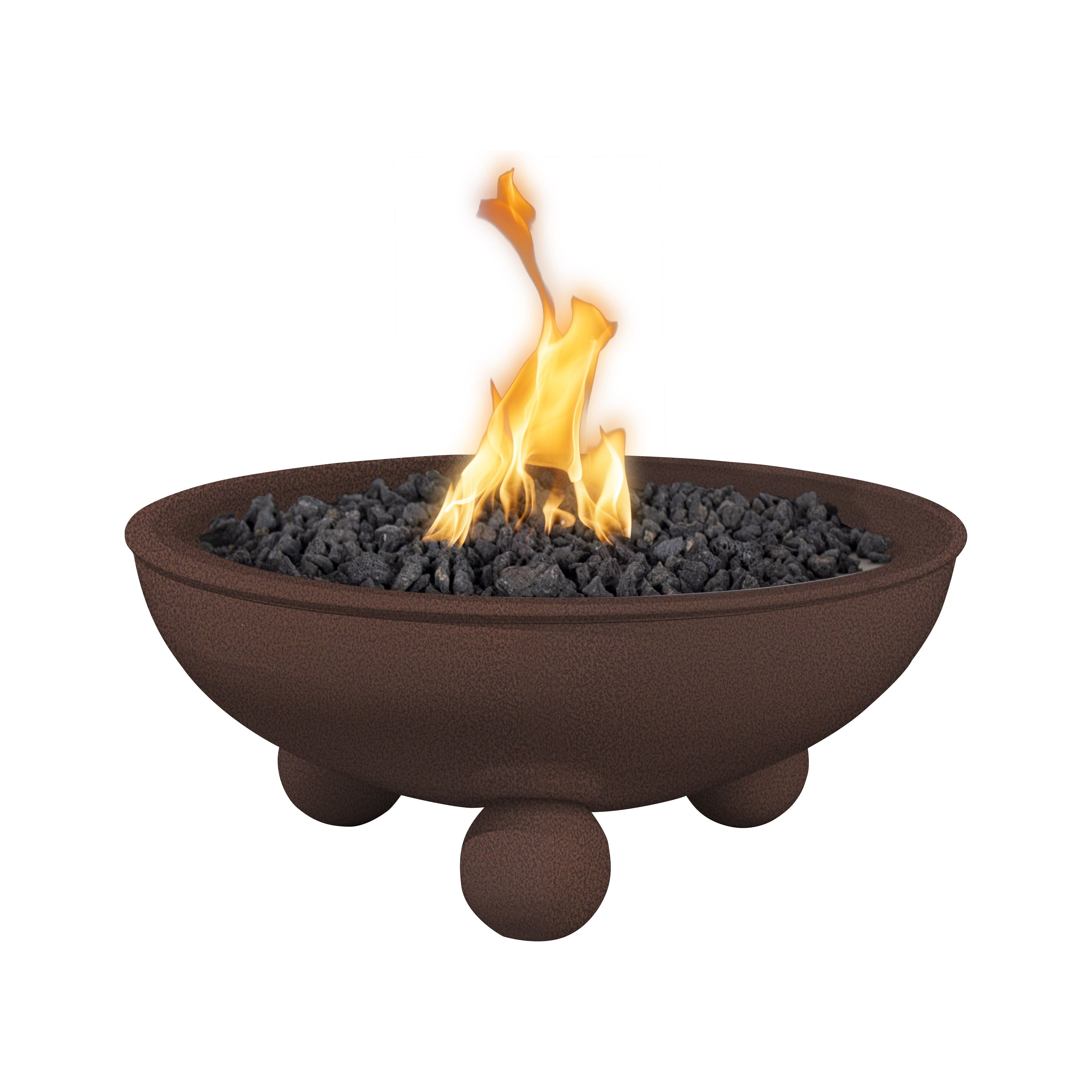 The Outdoor Plus Sedona Powder Coated Metal Fire Bowl with Round Legs