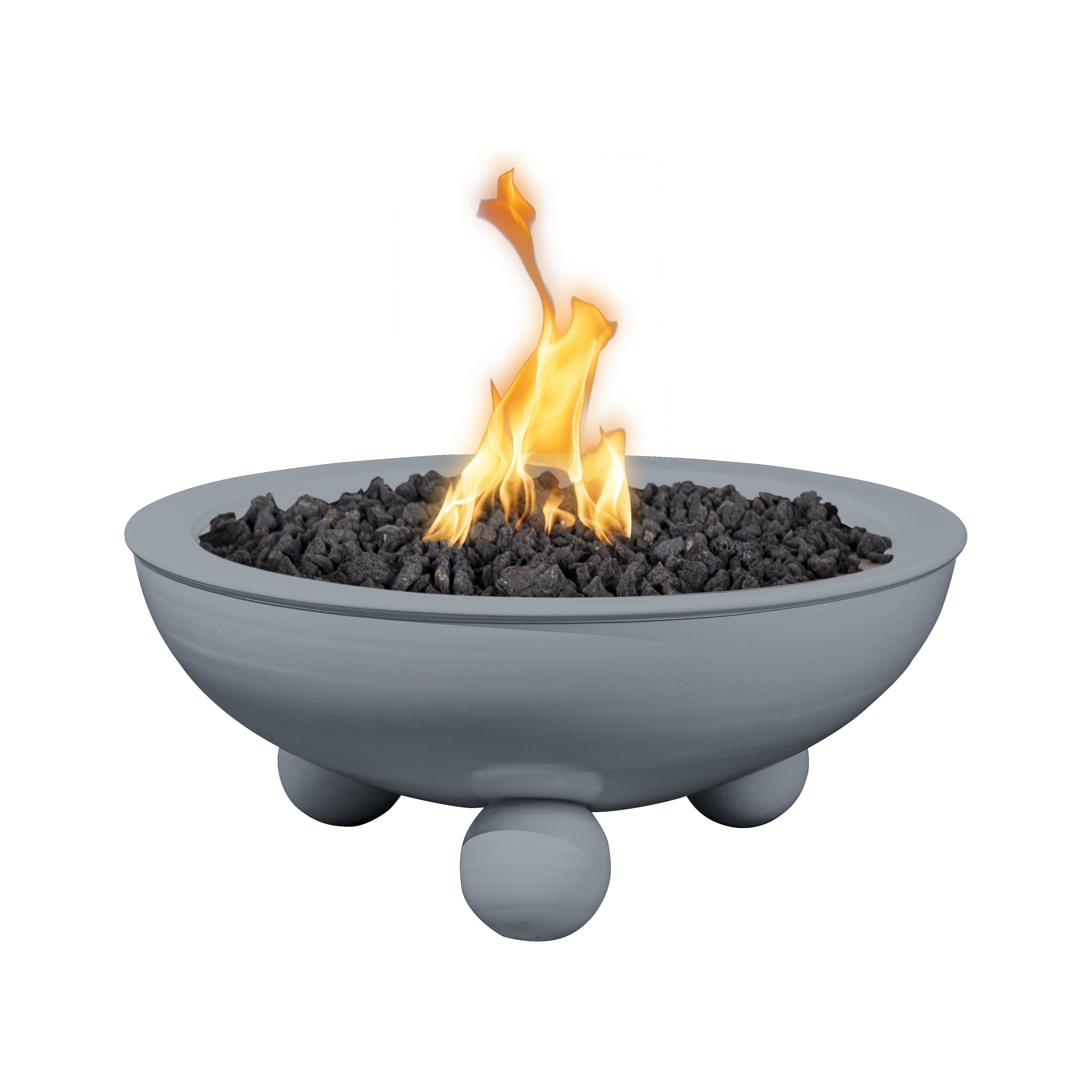 The Outdoor Plus Sedona Powder Coated Metal Fire Bowl with Round Legs