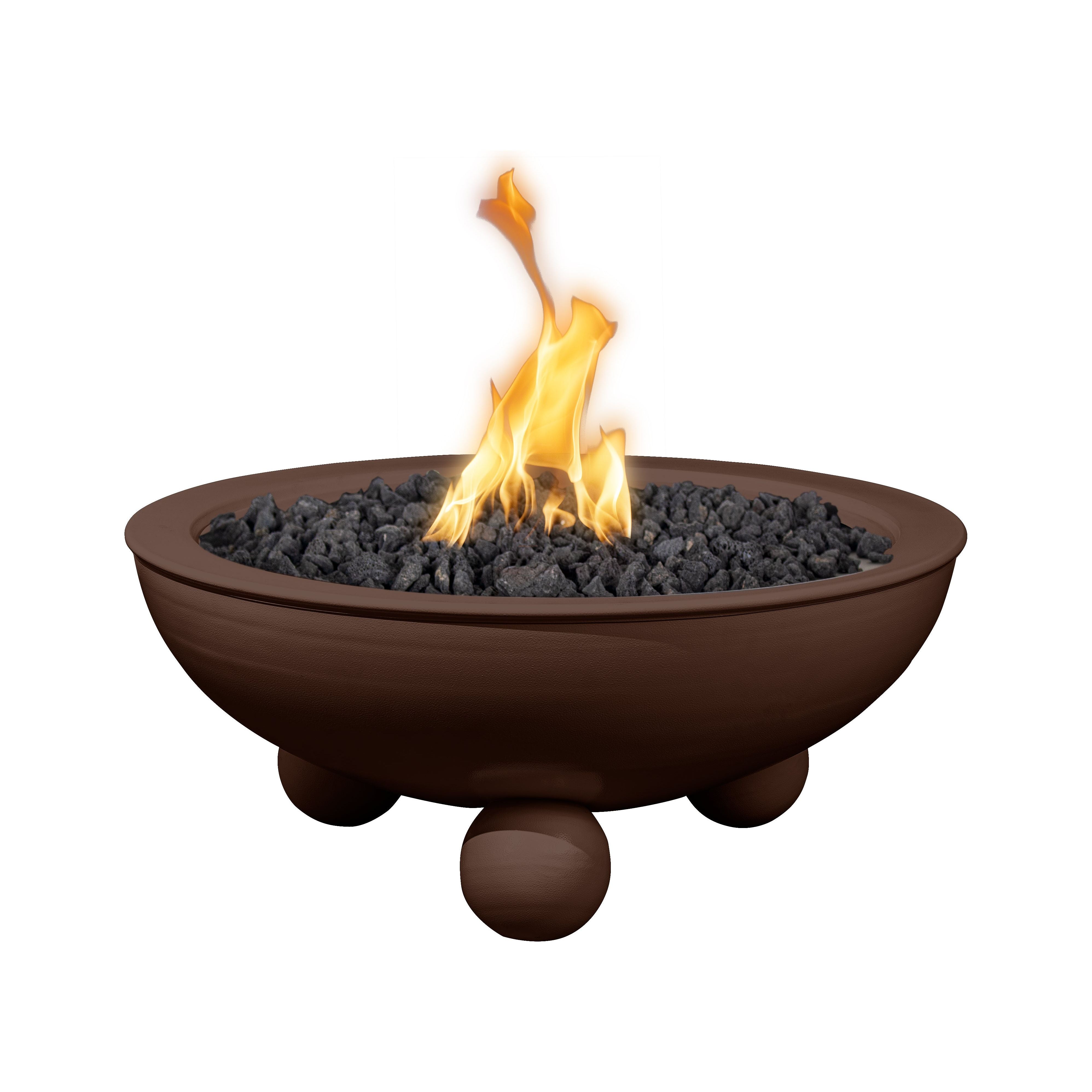 The Outdoor Plus Sedona Powder Coated Metal Fire Bowl with Round Legs