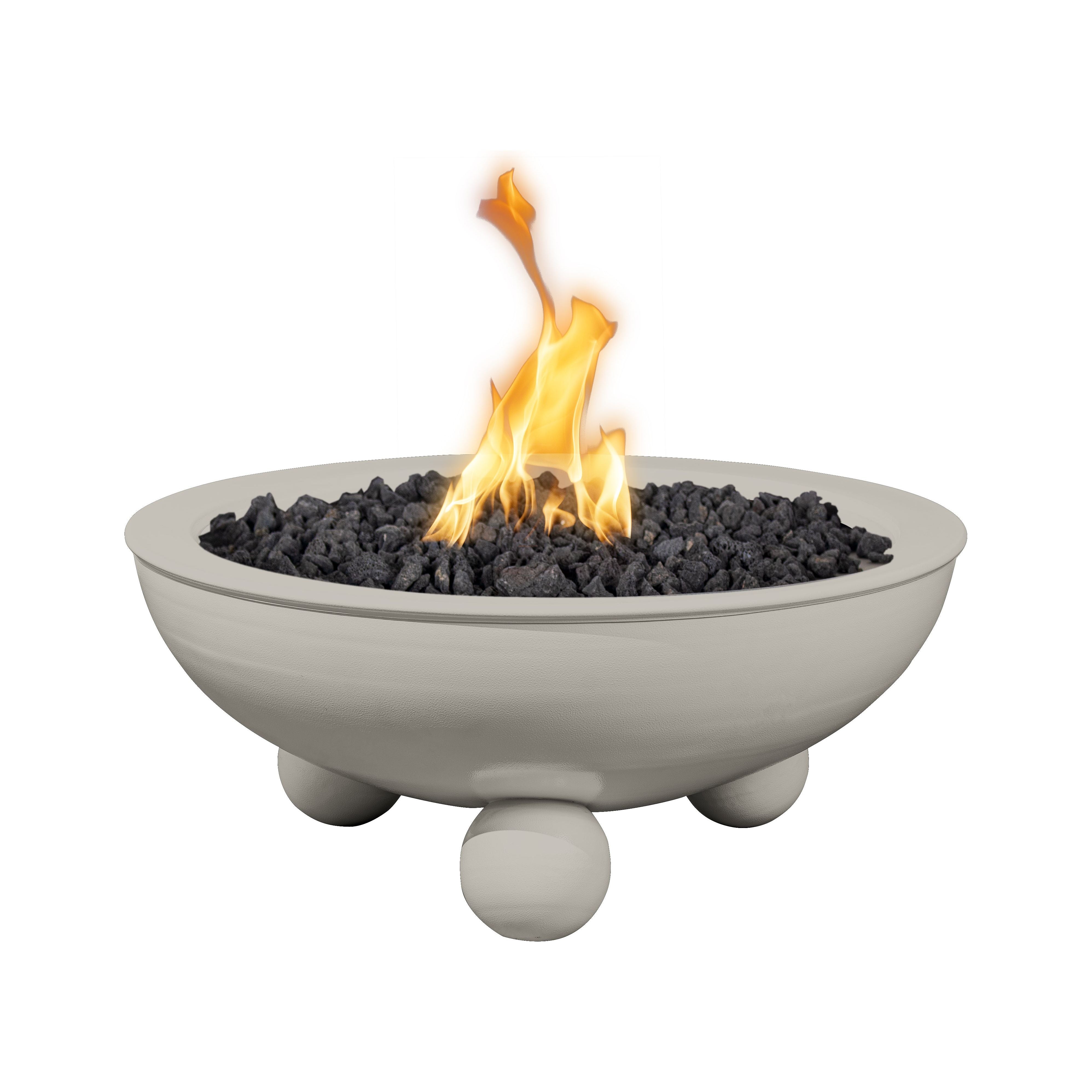 The Outdoor Plus Sedona Powder Coated Metal Fire Bowl with Round Legs
