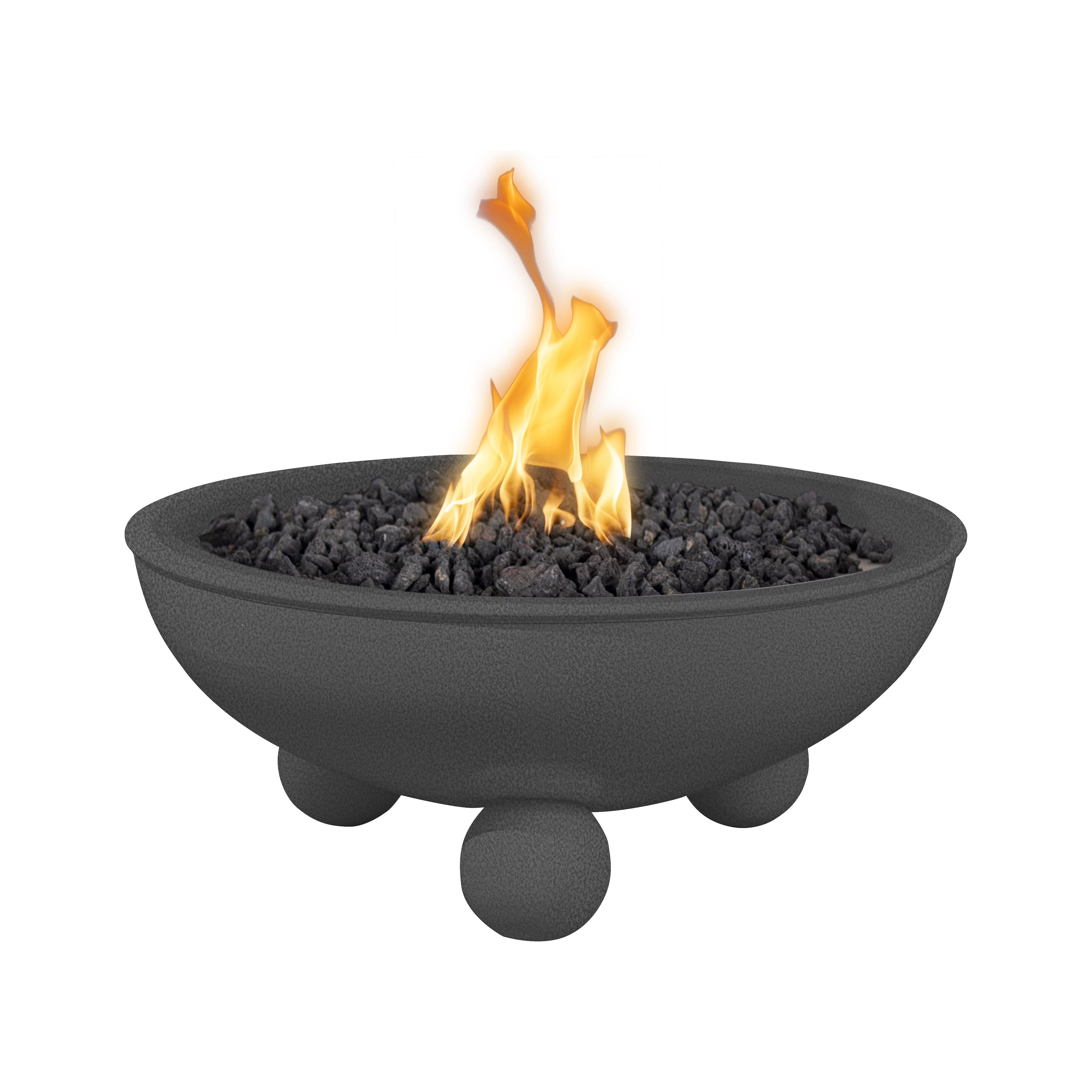 The Outdoor Plus Sedona Powder Coated Metal Fire Bowl with Round Legs