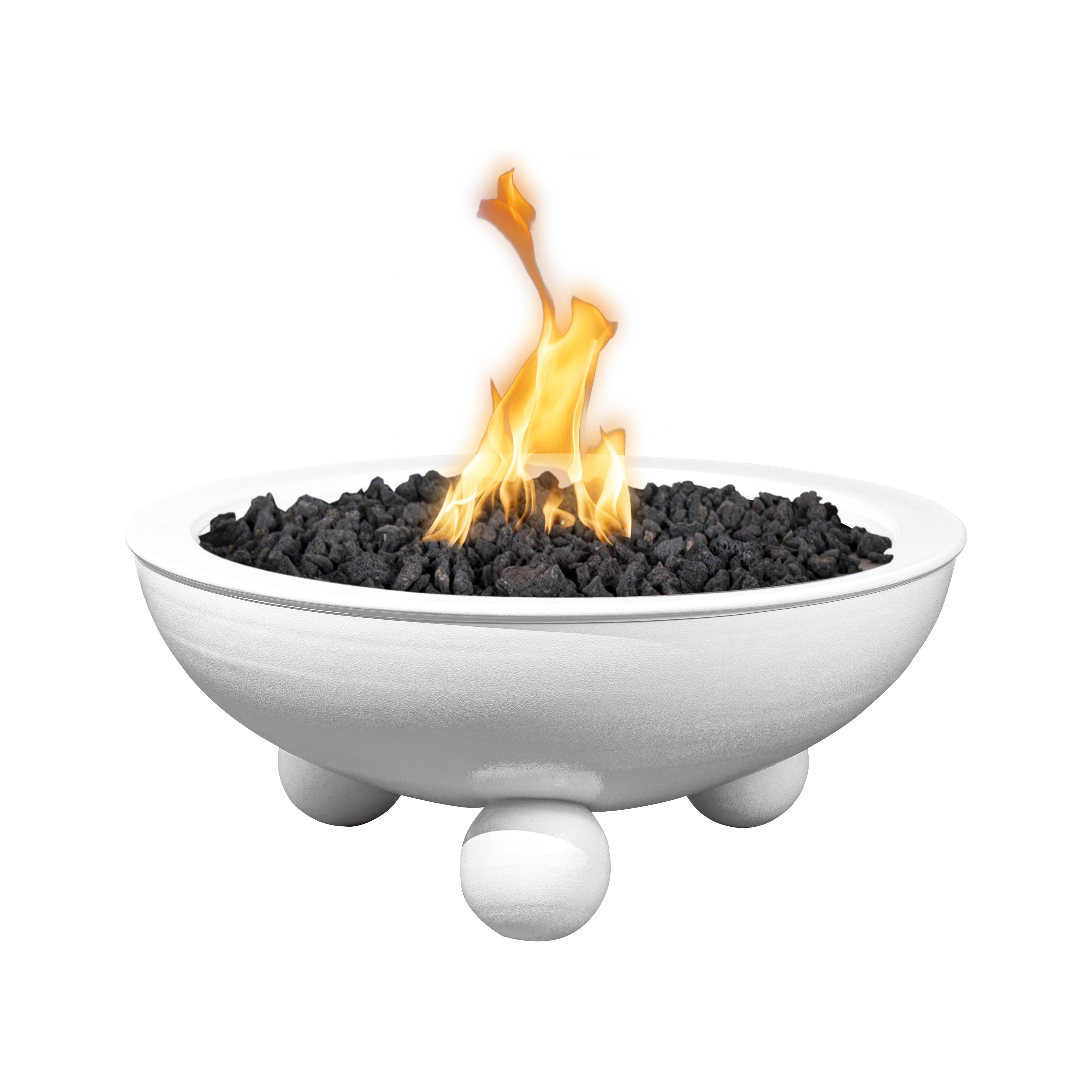 The Outdoor Plus Sedona Powder Coated Metal Fire Bowl with Round Legs
