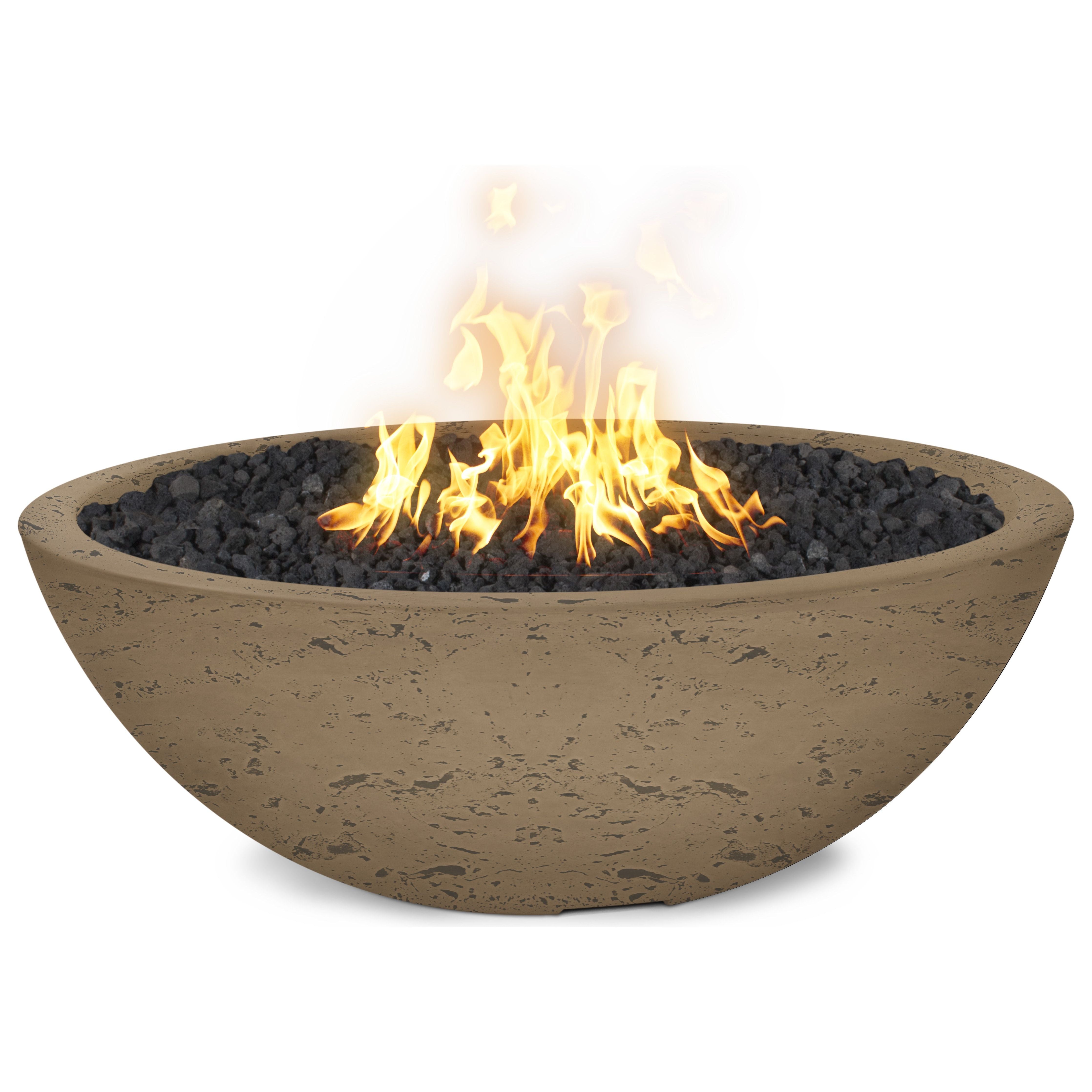 The Outdoor Plus Sedona GFRC Concrete Fire Pit - Narrow Ledge