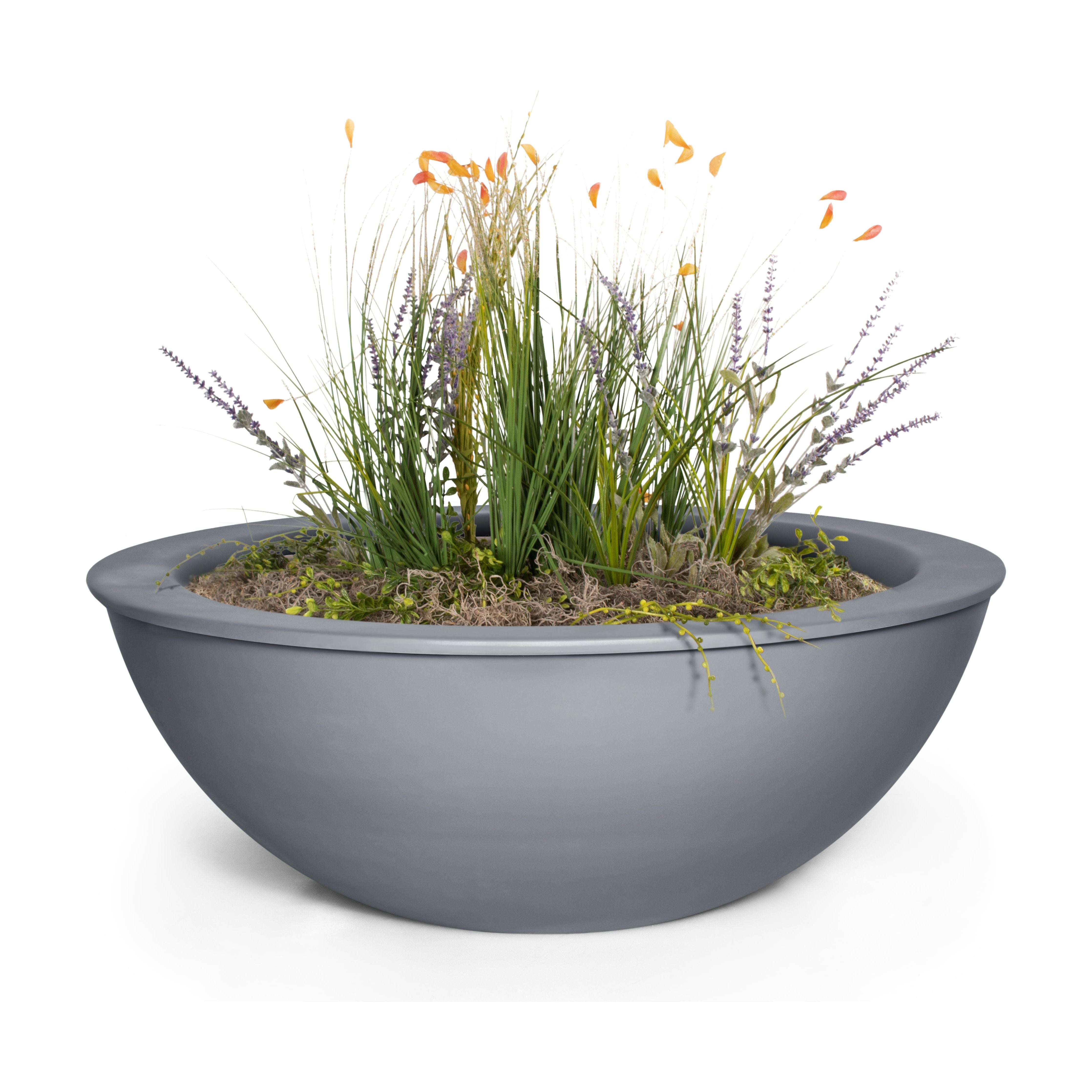 The Outdoor Plus Sedona Powder Coated Metal Planter Bowl