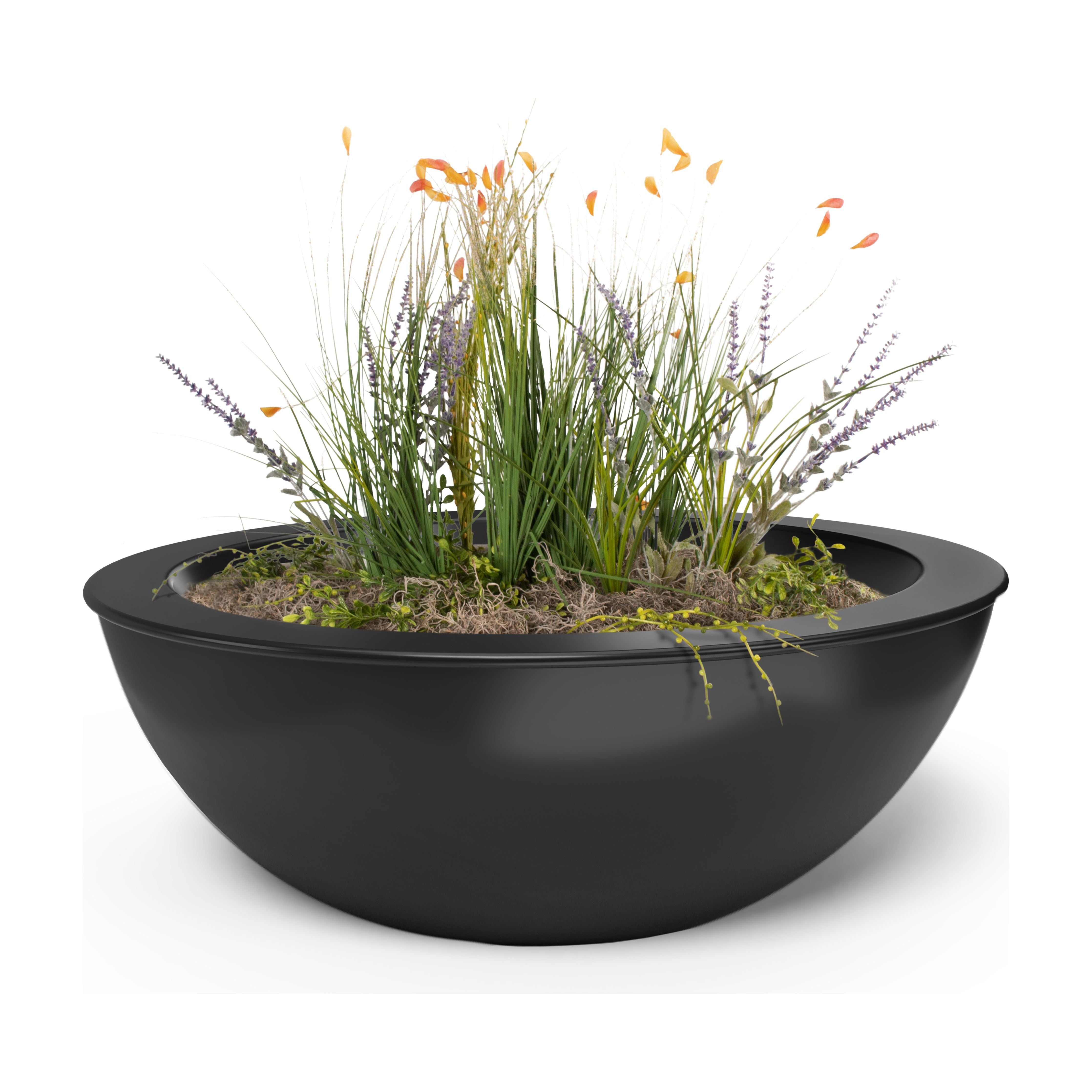 The Outdoor Plus Sedona Powder Coated Metal Planter Bowl