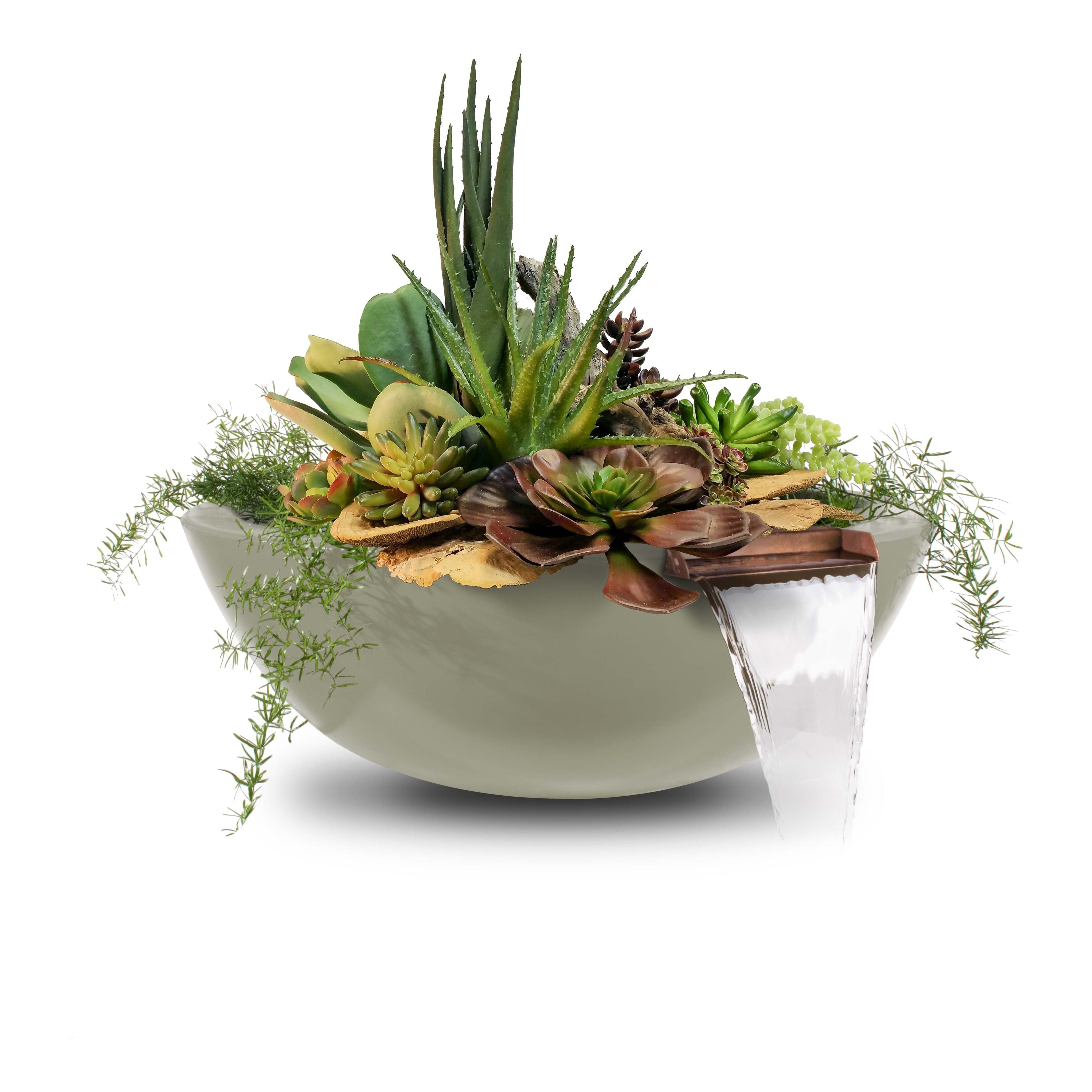The Outdoor Plus Sedona GFRC Concrete Planter & Water Bowl