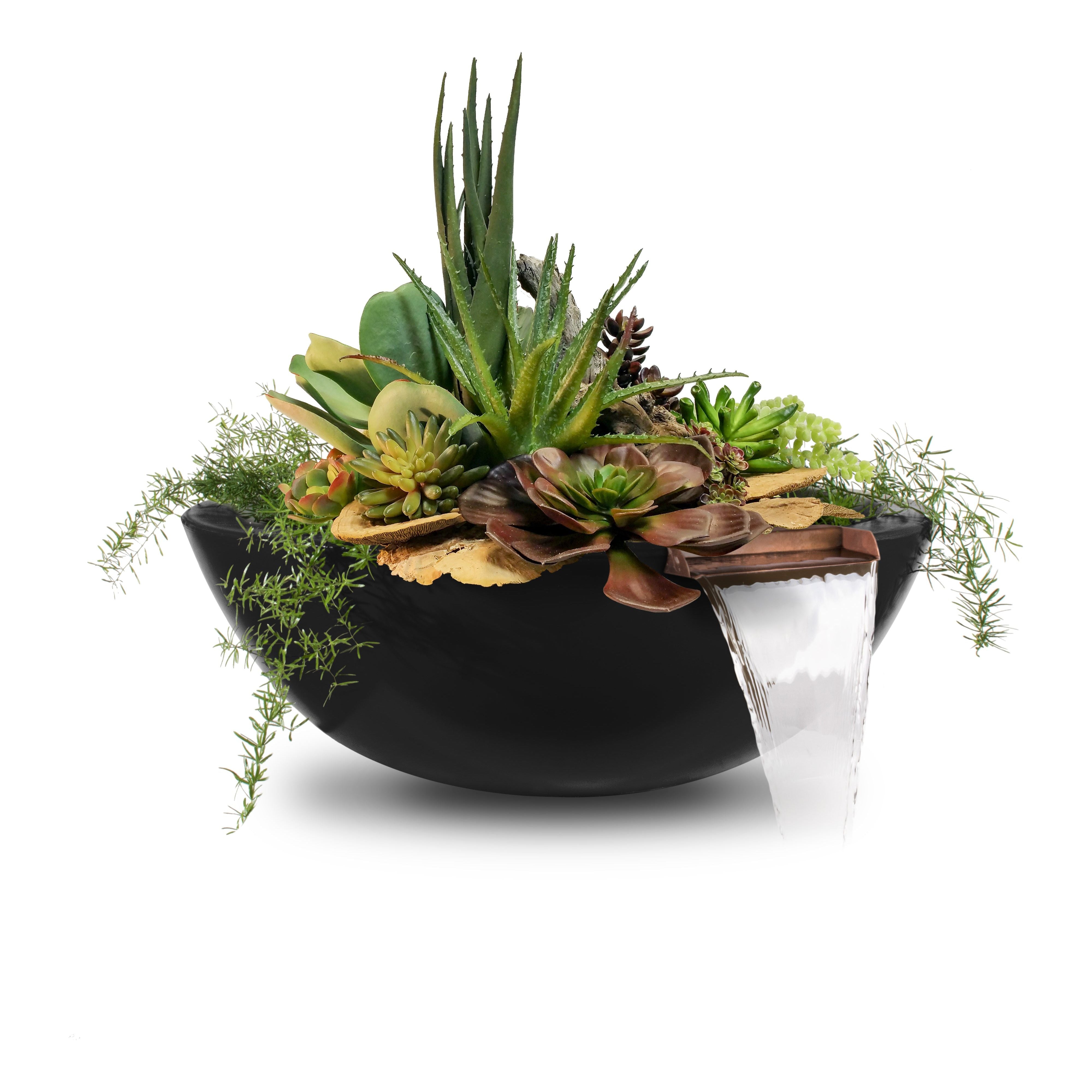 The Outdoor Plus Sedona GFRC Concrete Planter & Water Bowl