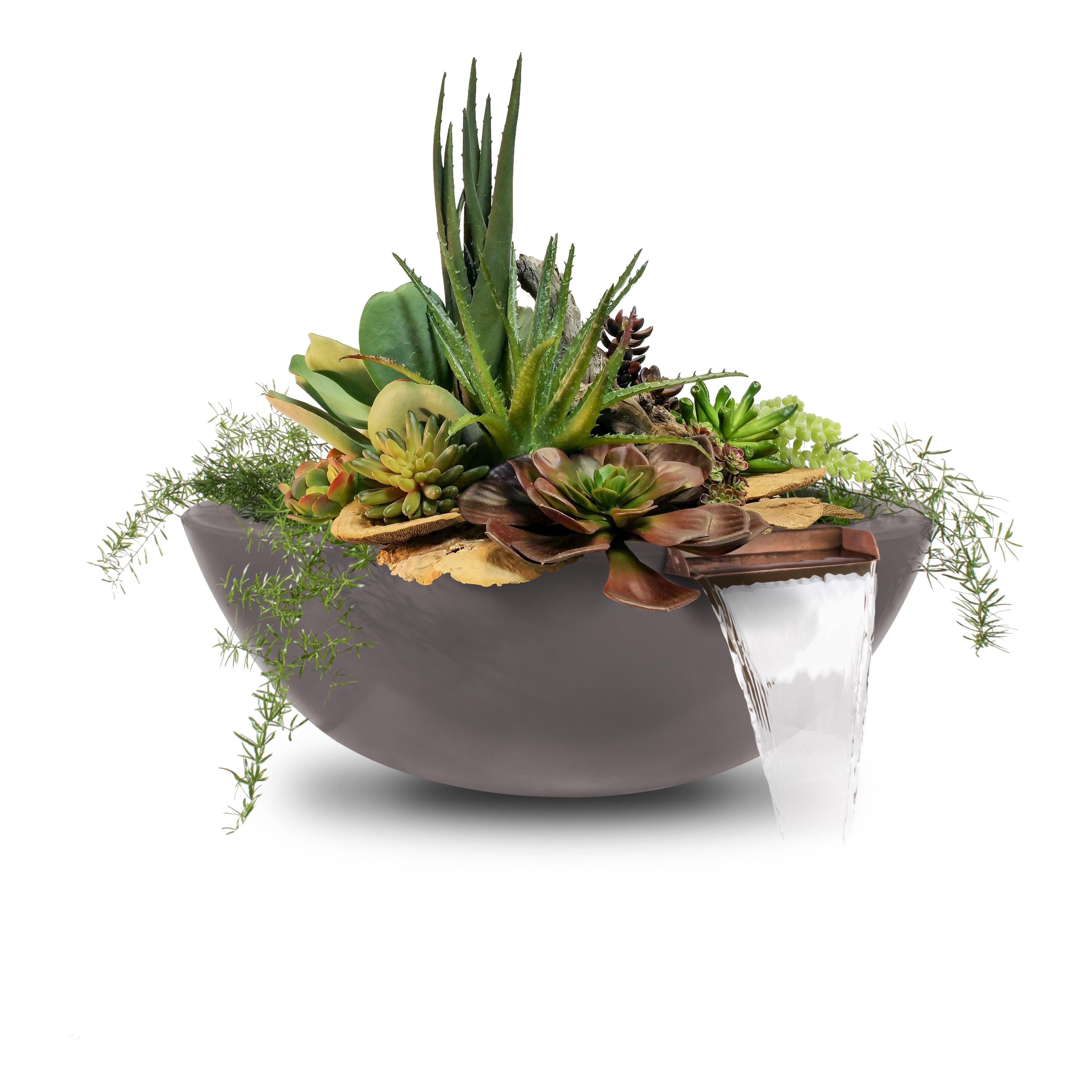 The Outdoor Plus Sedona GFRC Concrete Planter & Water Bowl
