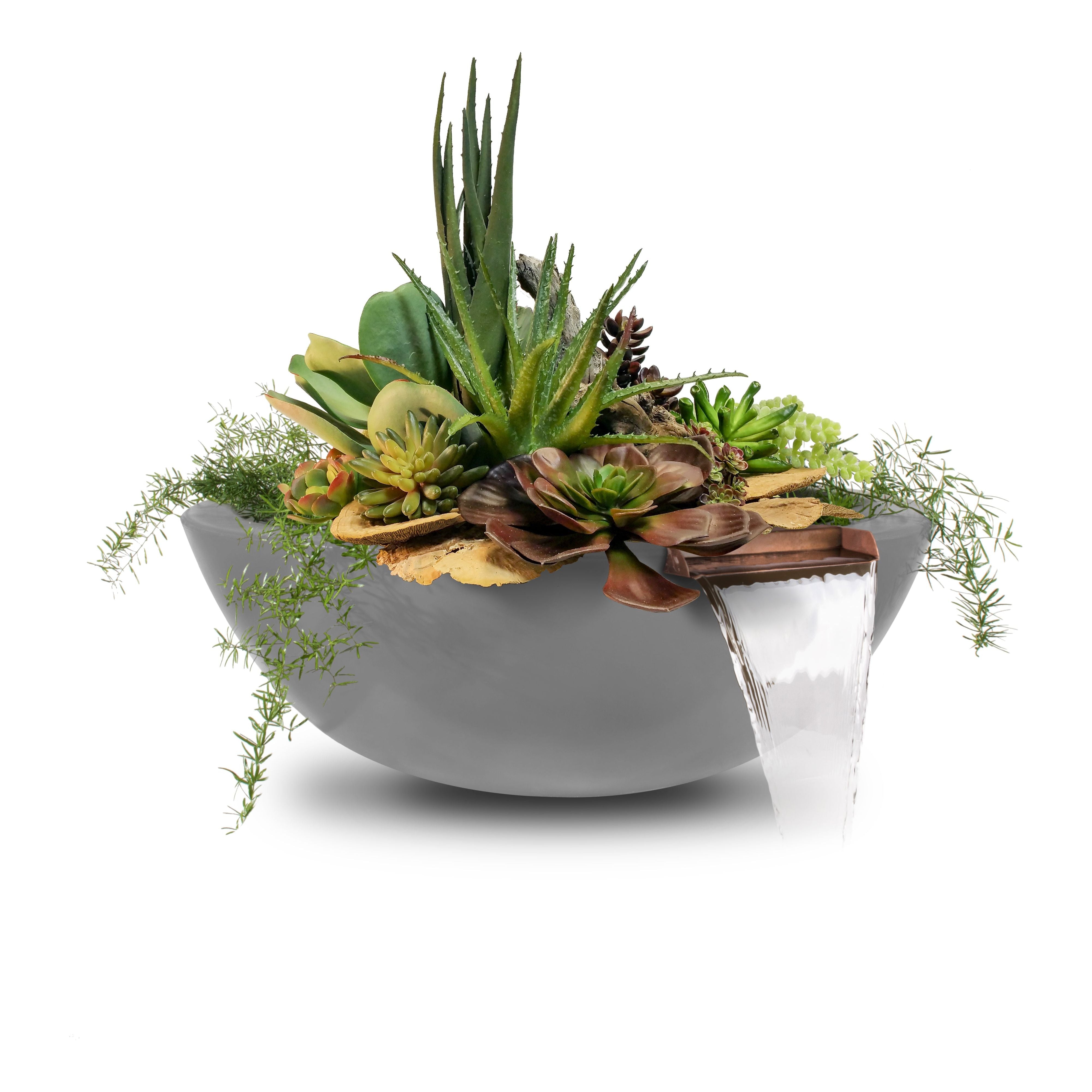 The Outdoor Plus Sedona GFRC Concrete Planter & Water Bowl