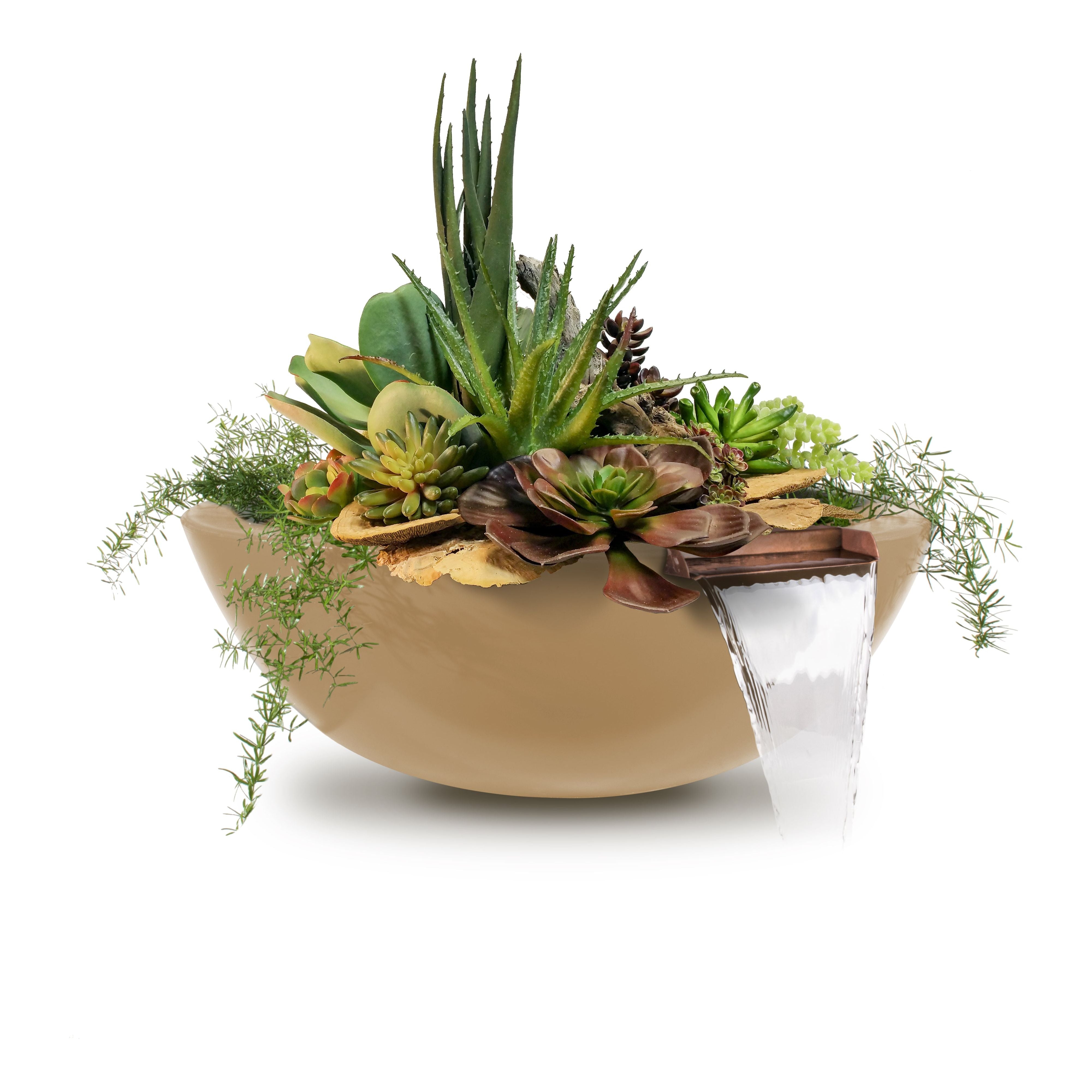 The Outdoor Plus Sedona GFRC Concrete Planter & Water Bowl