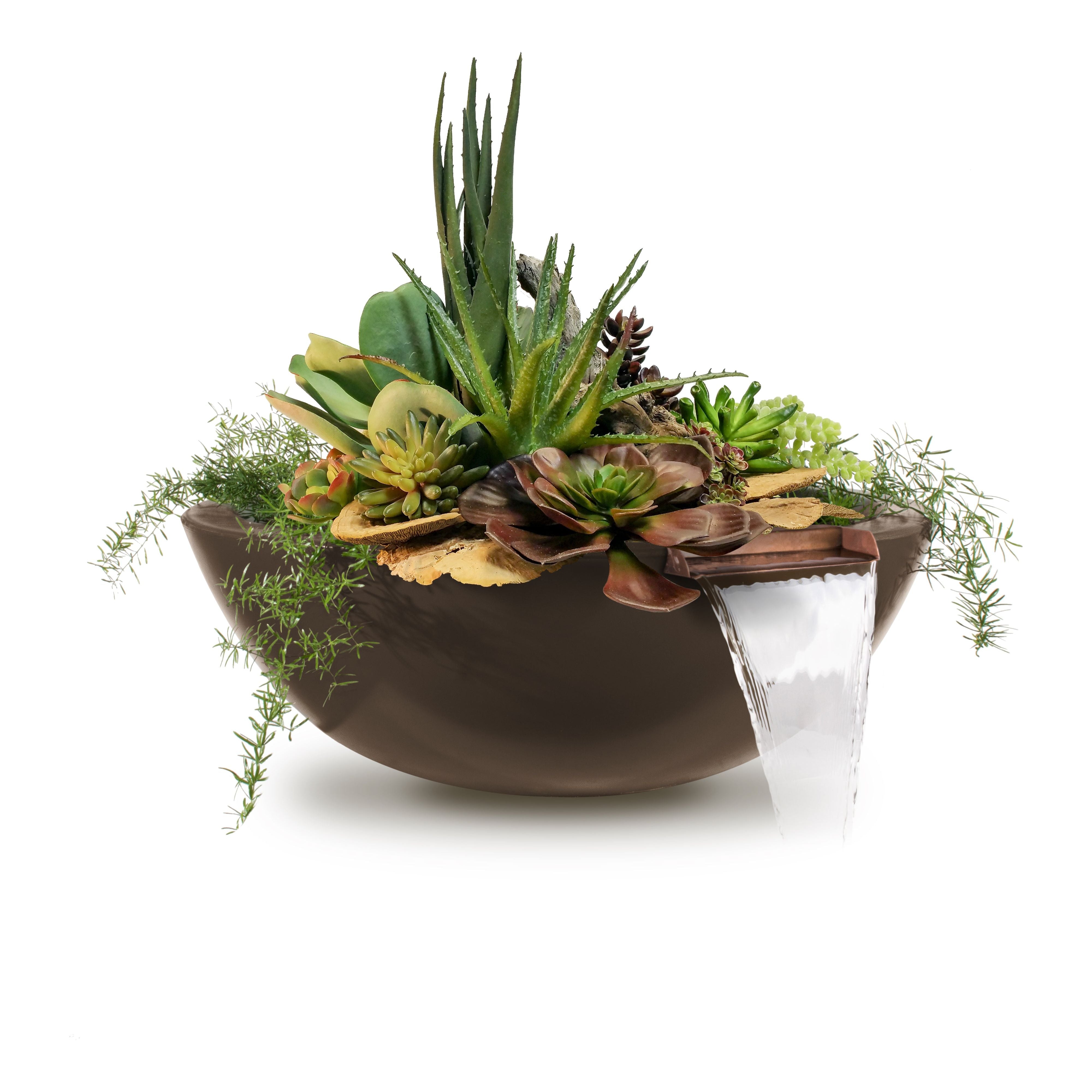 The Outdoor Plus Sedona GFRC Concrete Planter & Water Bowl