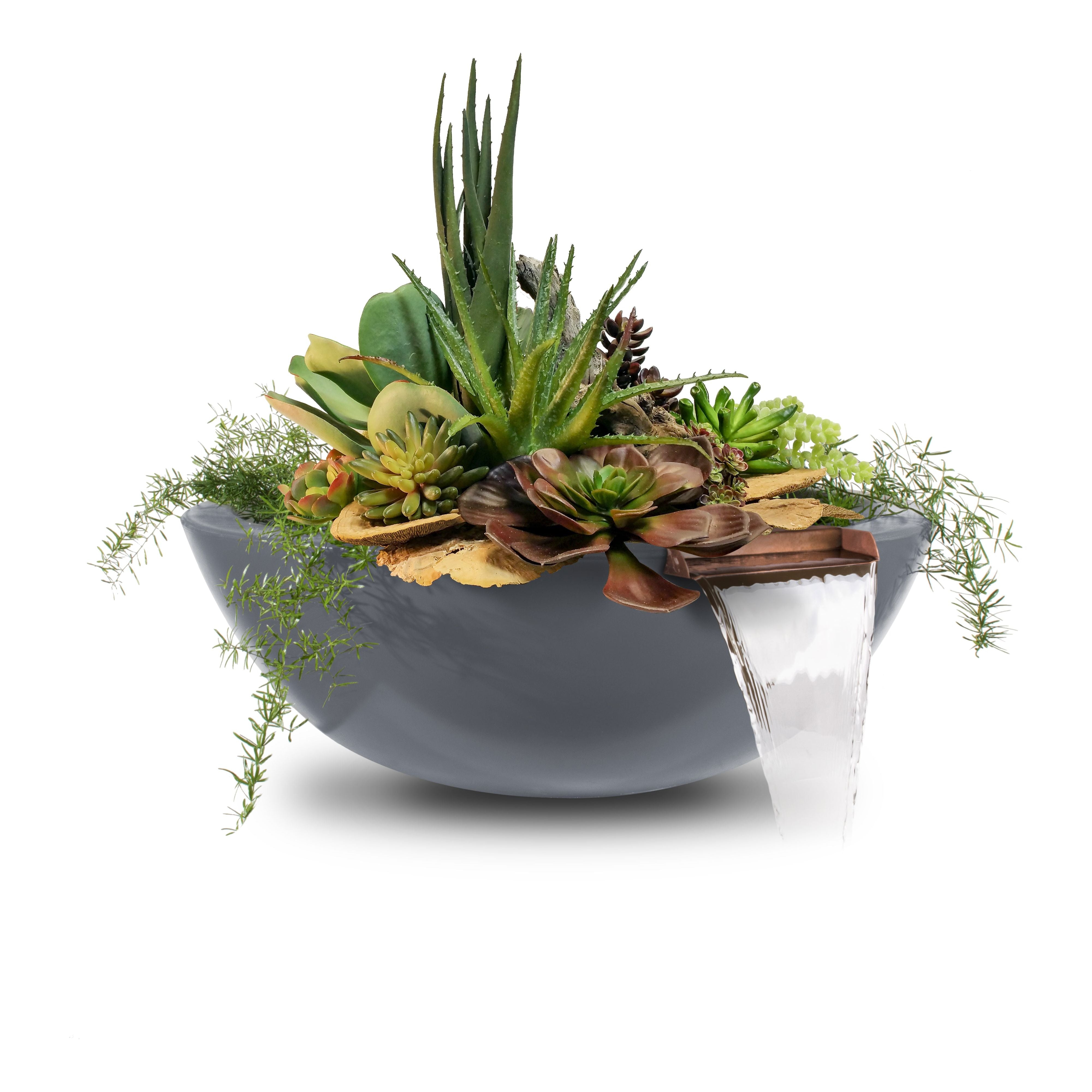 The Outdoor Plus Sedona GFRC Concrete Planter & Water Bowl