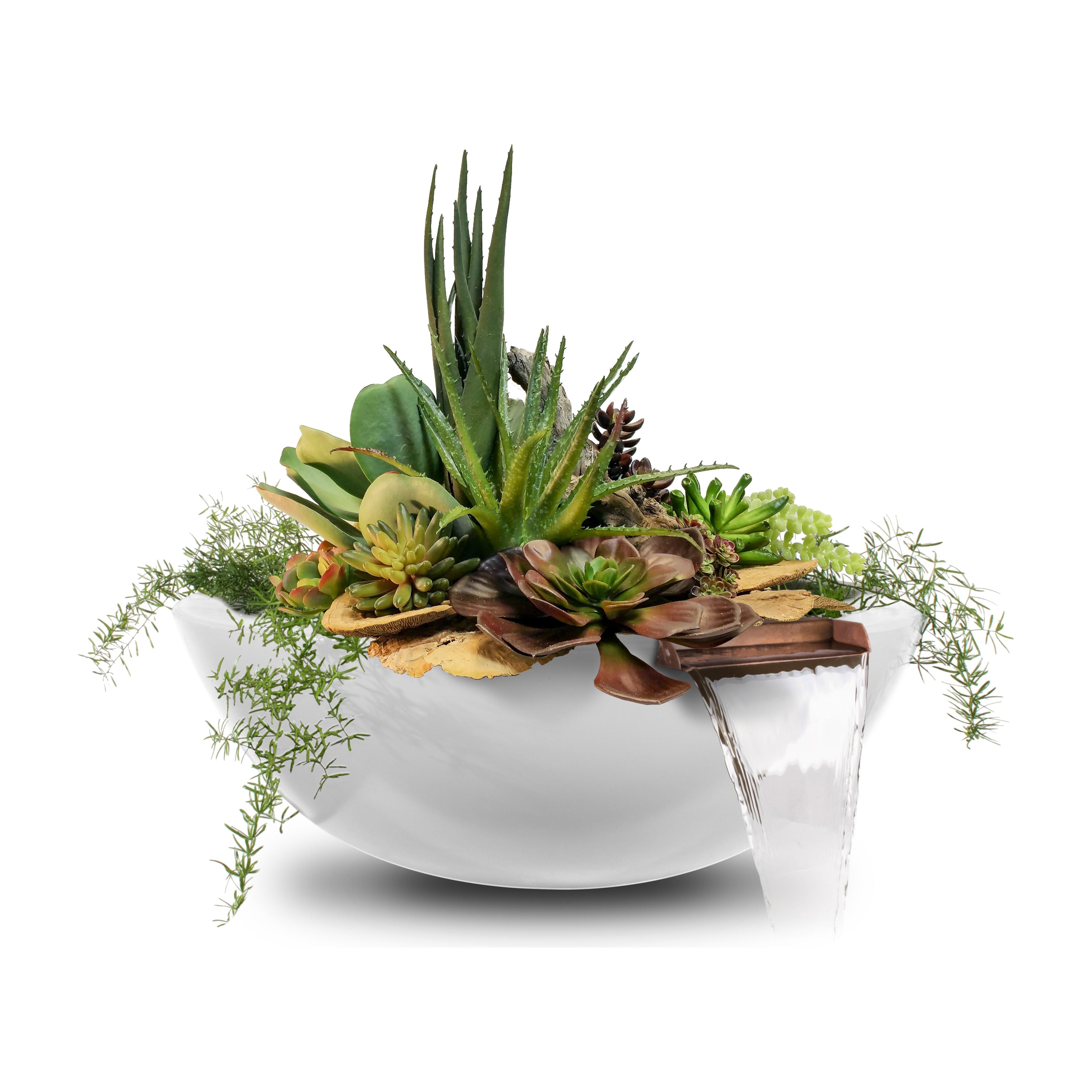 The Outdoor Plus Sedona GFRC Concrete Planter & Water Bowl