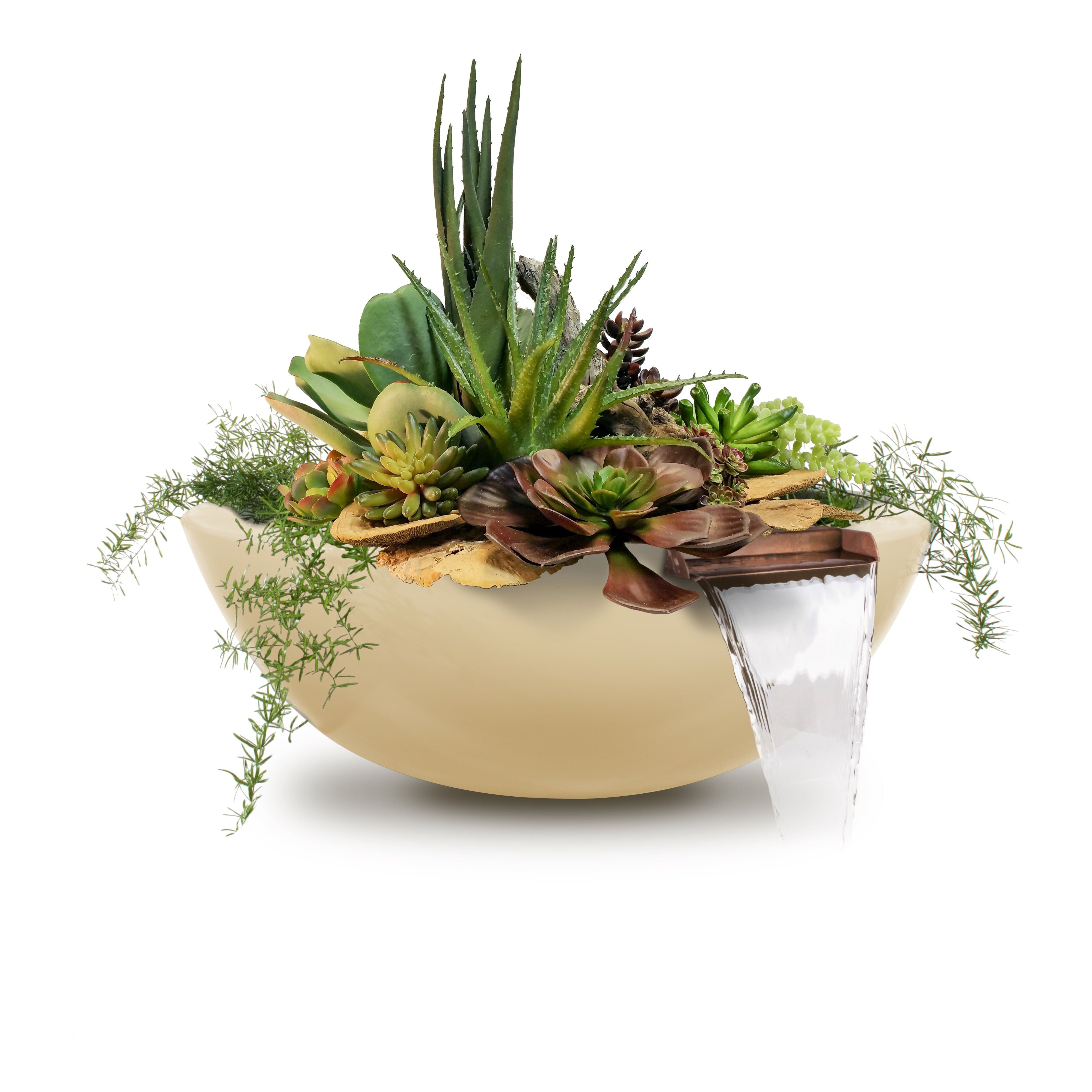 The Outdoor Plus Sedona GFRC Concrete Planter & Water Bowl