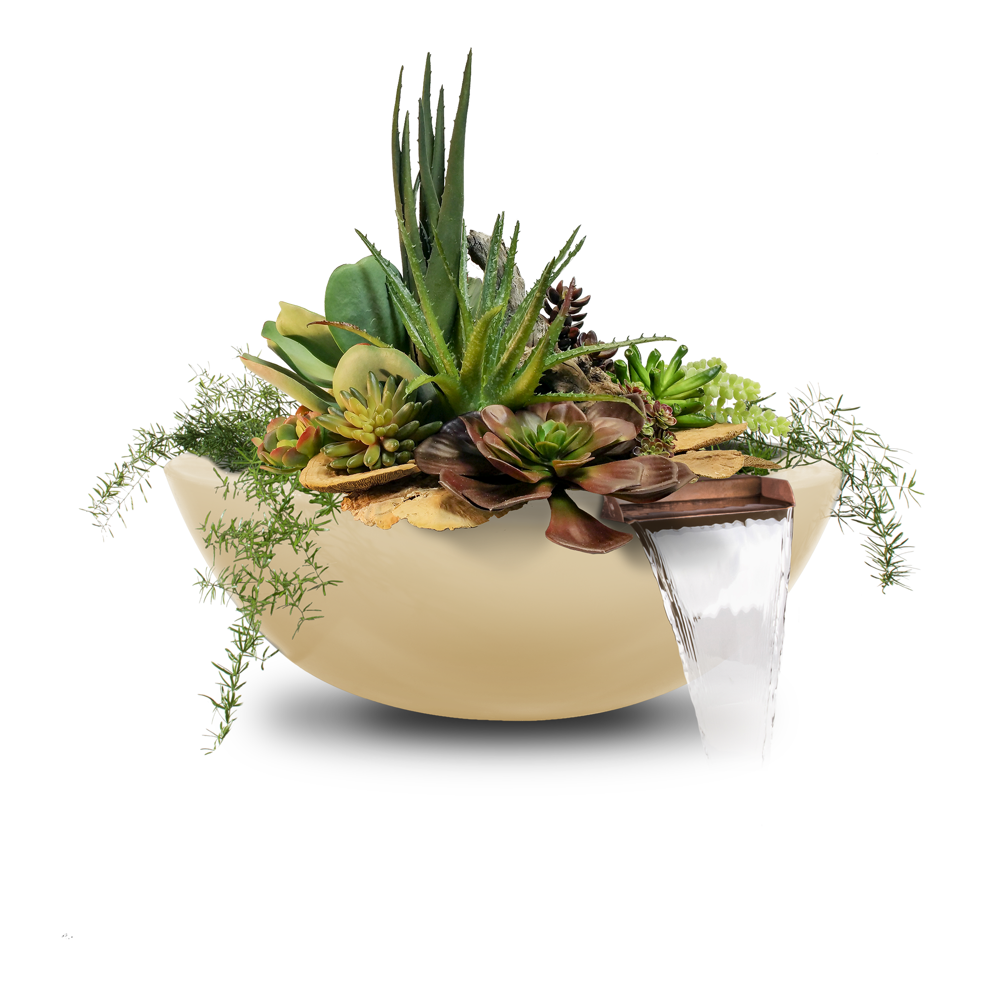 The Outdoor Plus Sedona GFRC Concrete Planter & Water Bowl