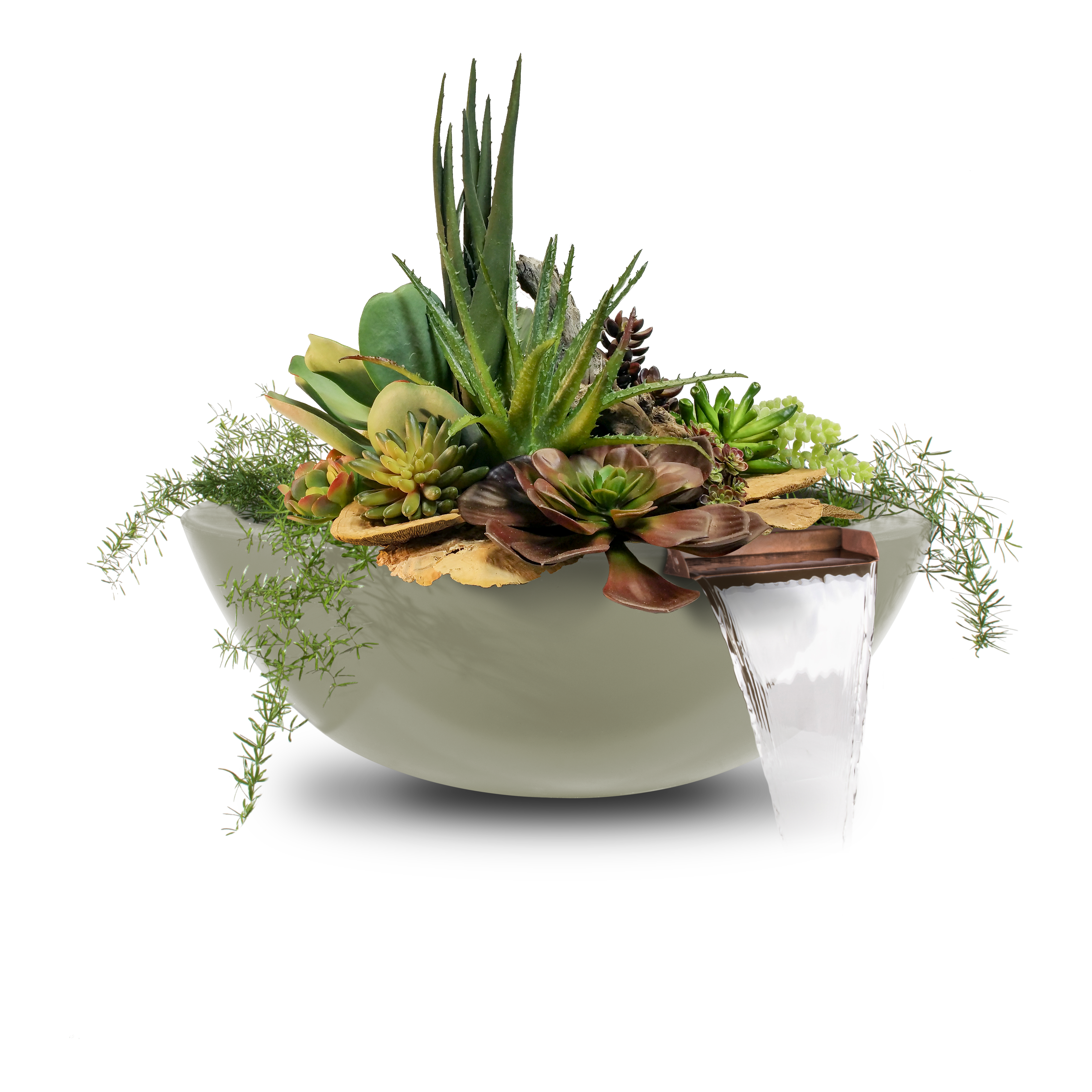 The Outdoor Plus Sedona GFRC Concrete Planter & Water Bowl