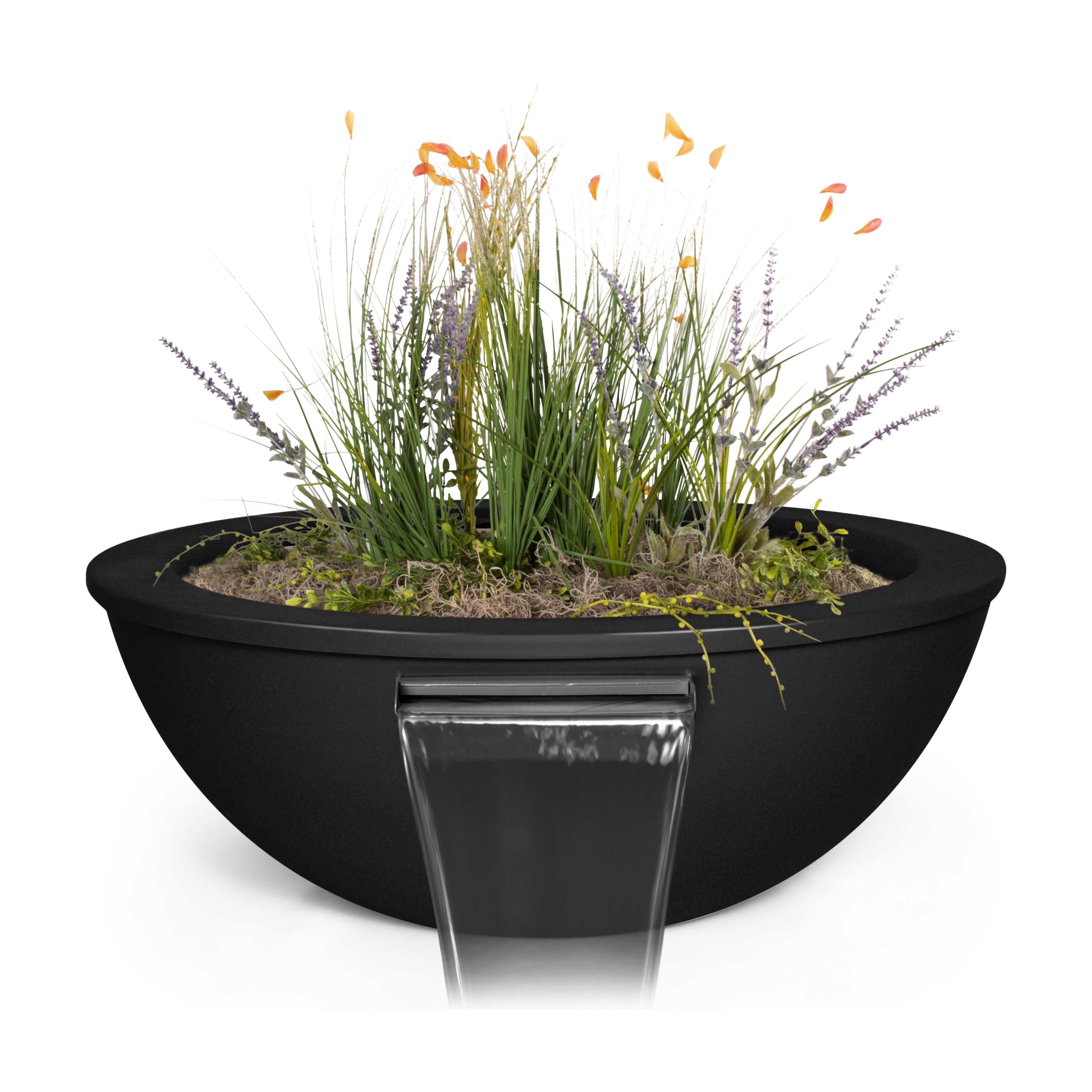 The Outdoor Plus Sedona Powder Coated Metal Planter & Water Bowl