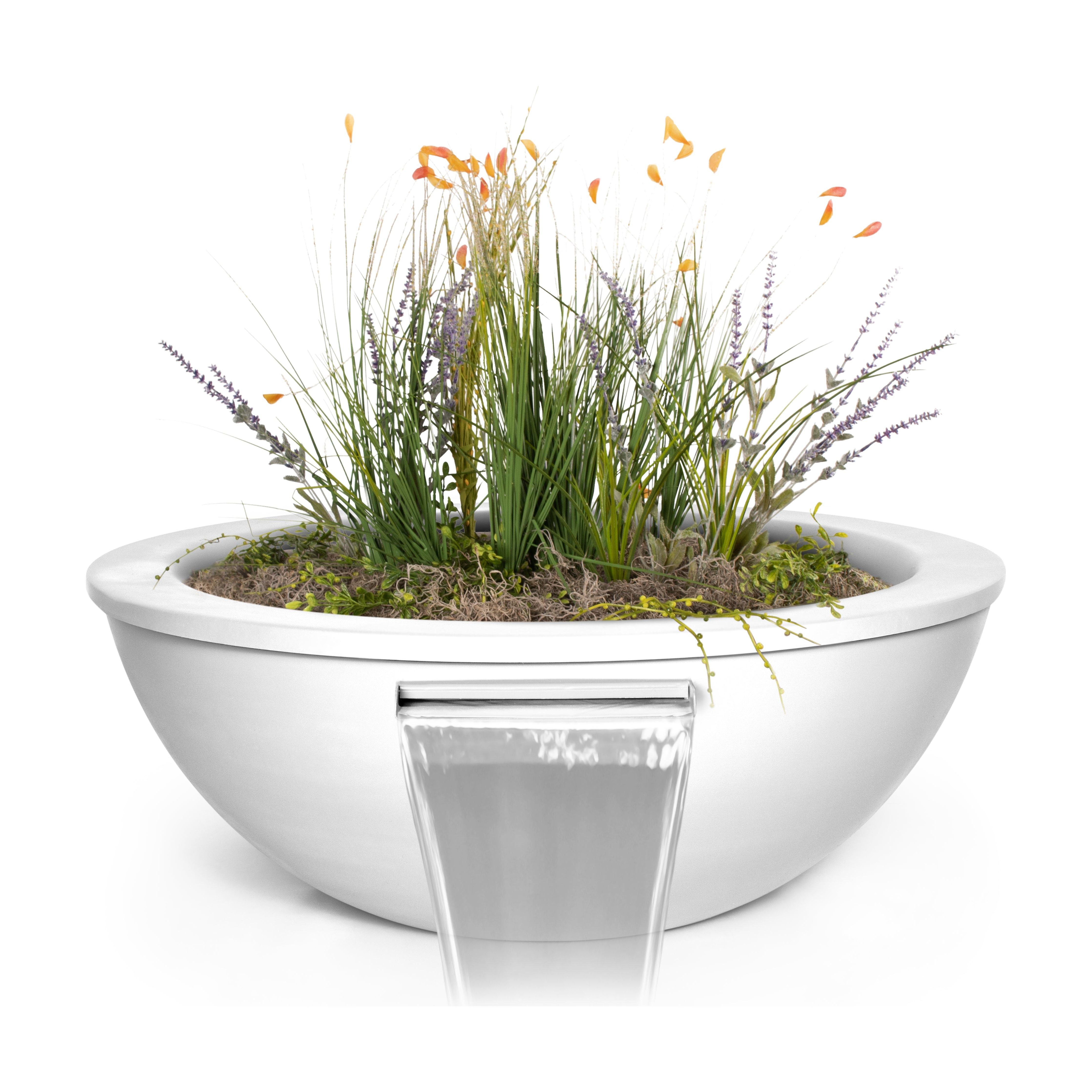 The Outdoor Plus Sedona Powder Coated Metal Planter & Water Bowl