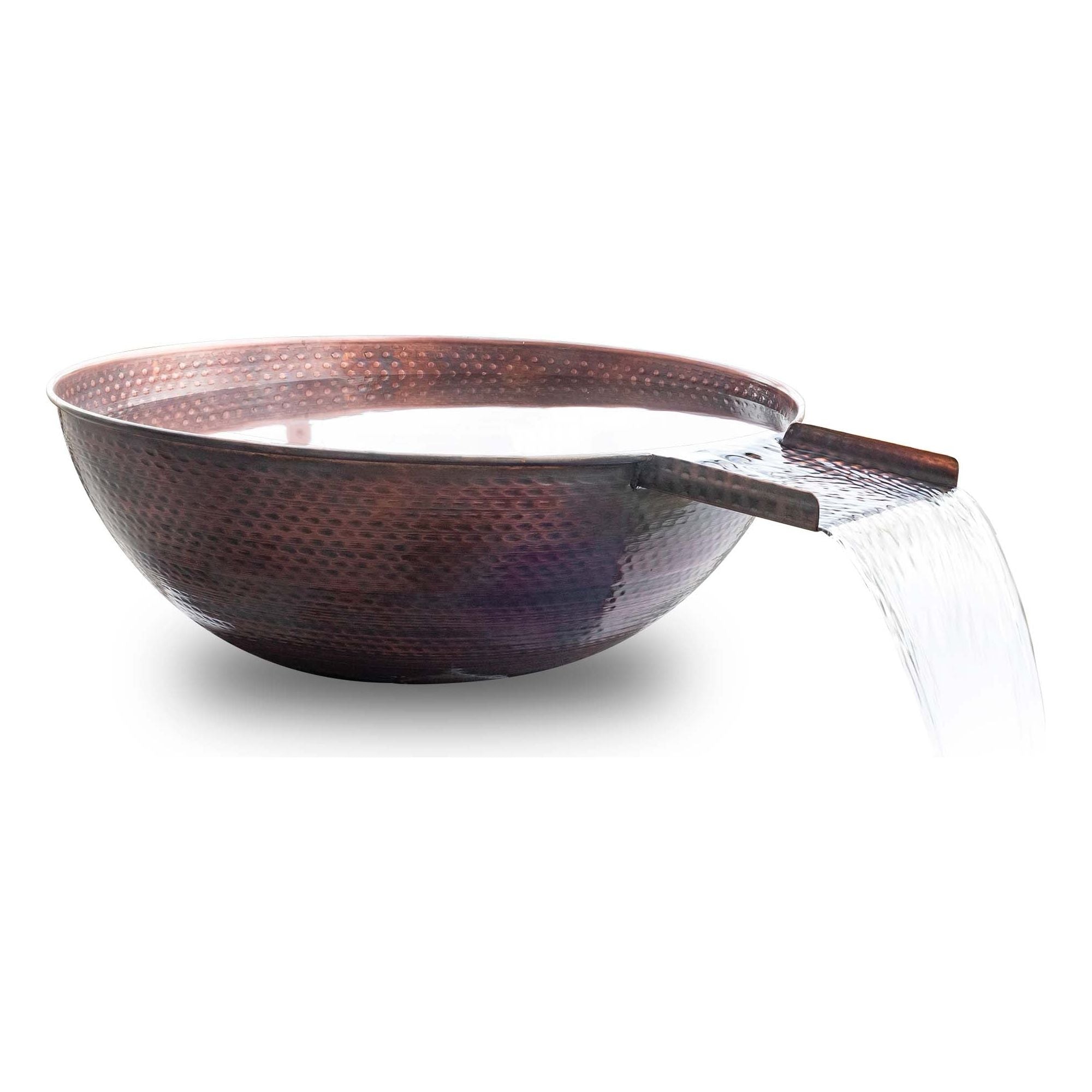 The Outdoor Plus Sedona 27" Hammered Copper Water Bowl