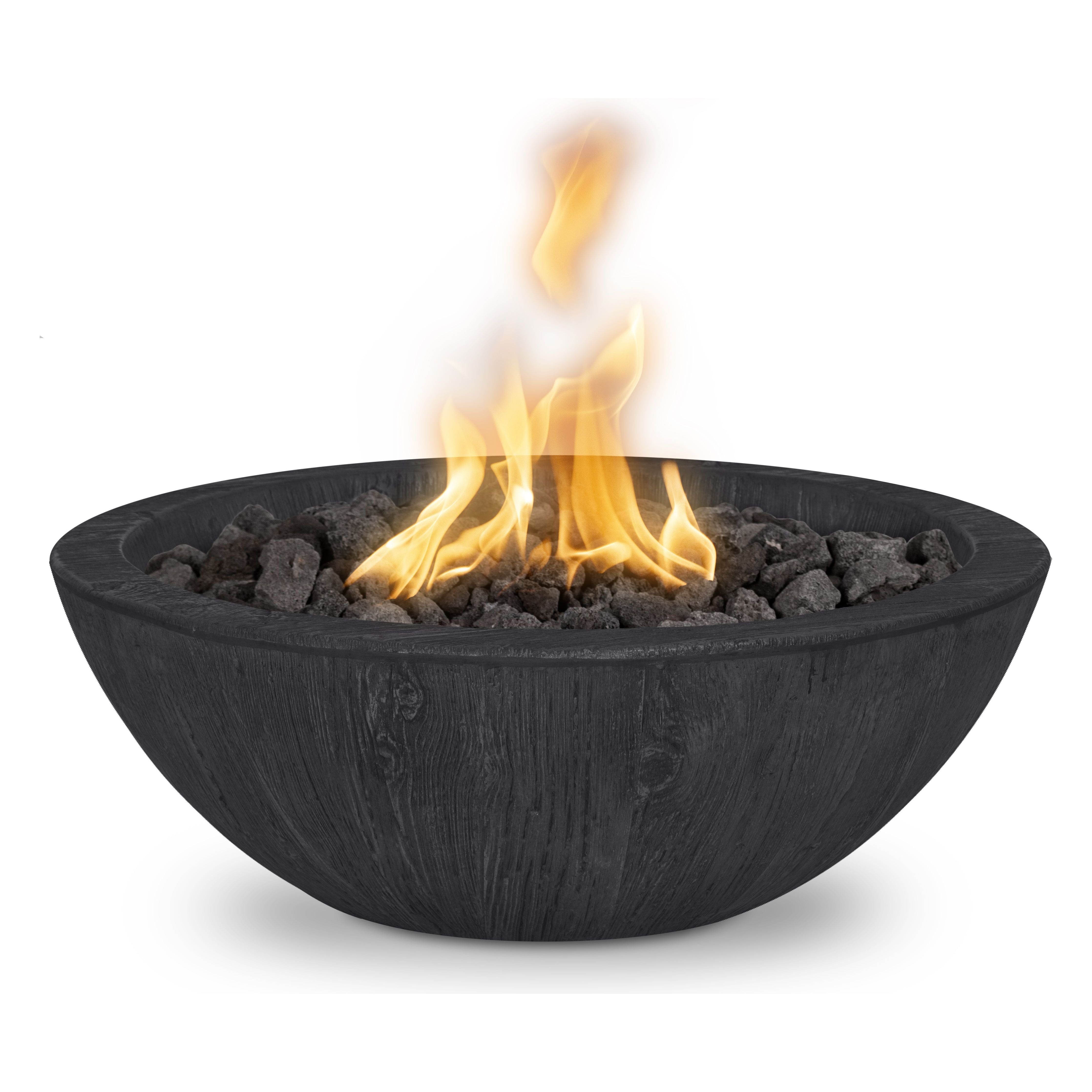 The Outdoor Plus Sedona Wood Grain Concrete Fire Bowl