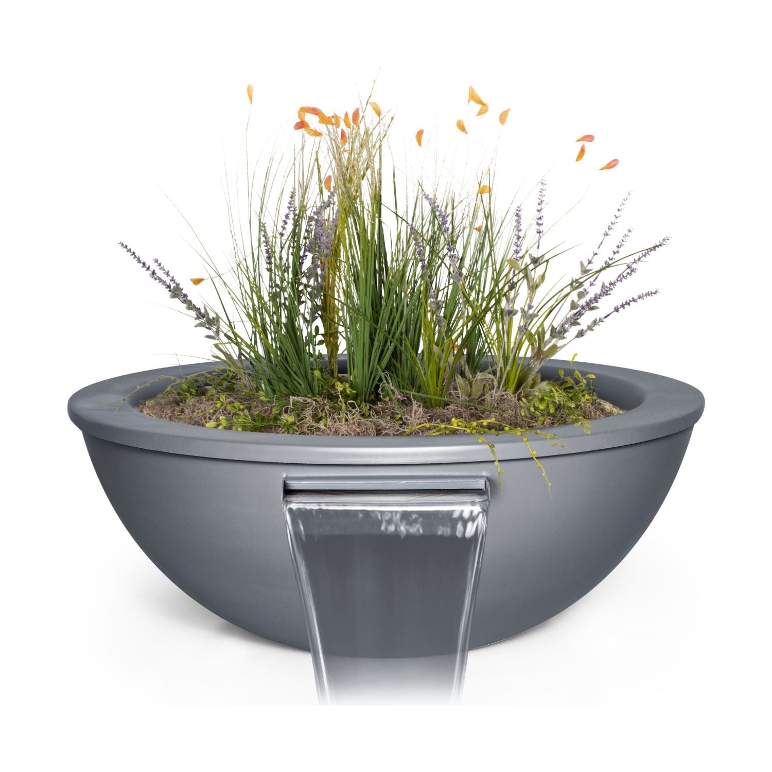 The Outdoor Plus Sedona Powder Coated Metal Planter & Water Bowl