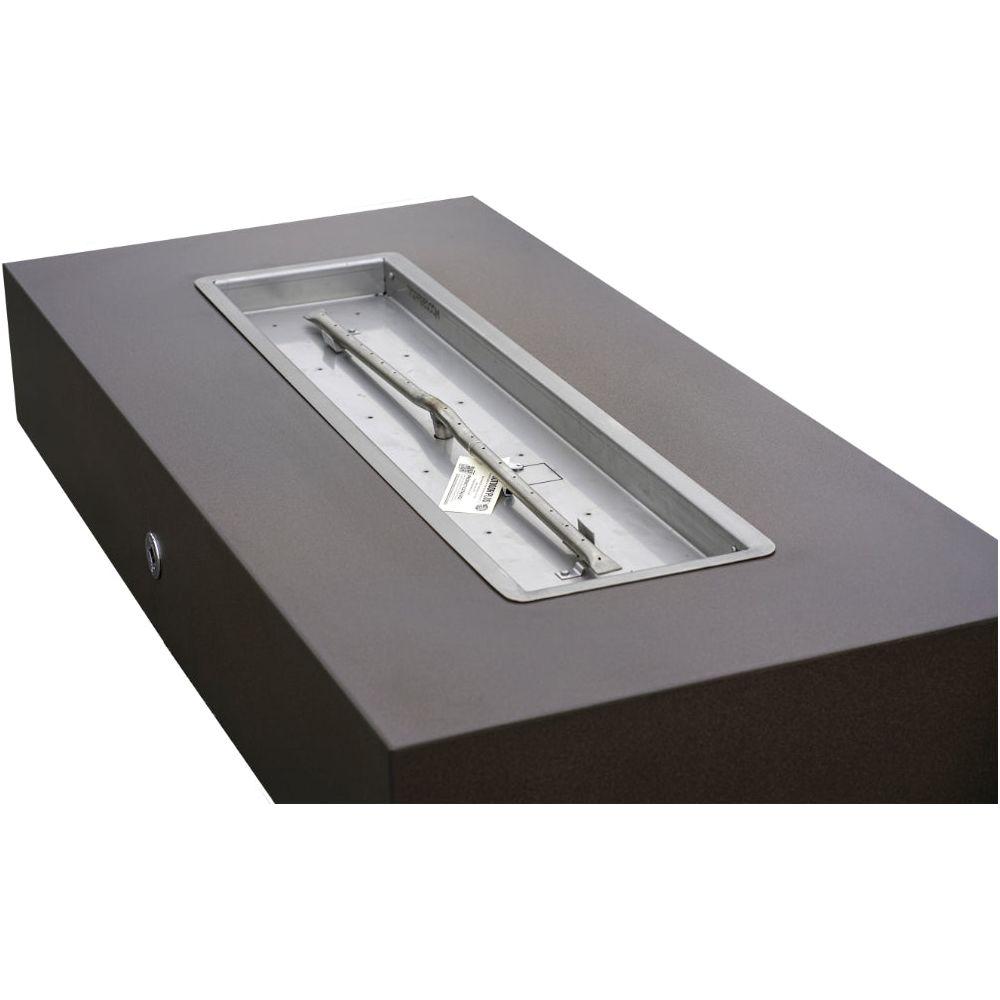 The Outdoor Plus Coronado 96" Rectangle Metal Powder Coat Fire Pit