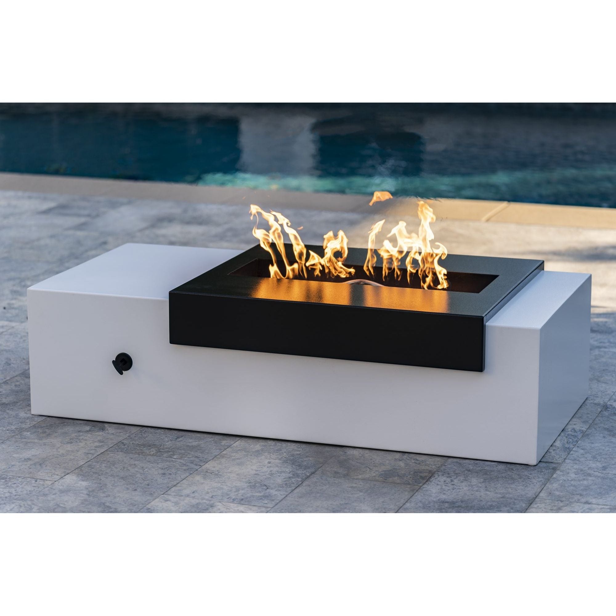 The Outdoor Plus Moonstone Black & White Metal Powder Coat Fire Pit