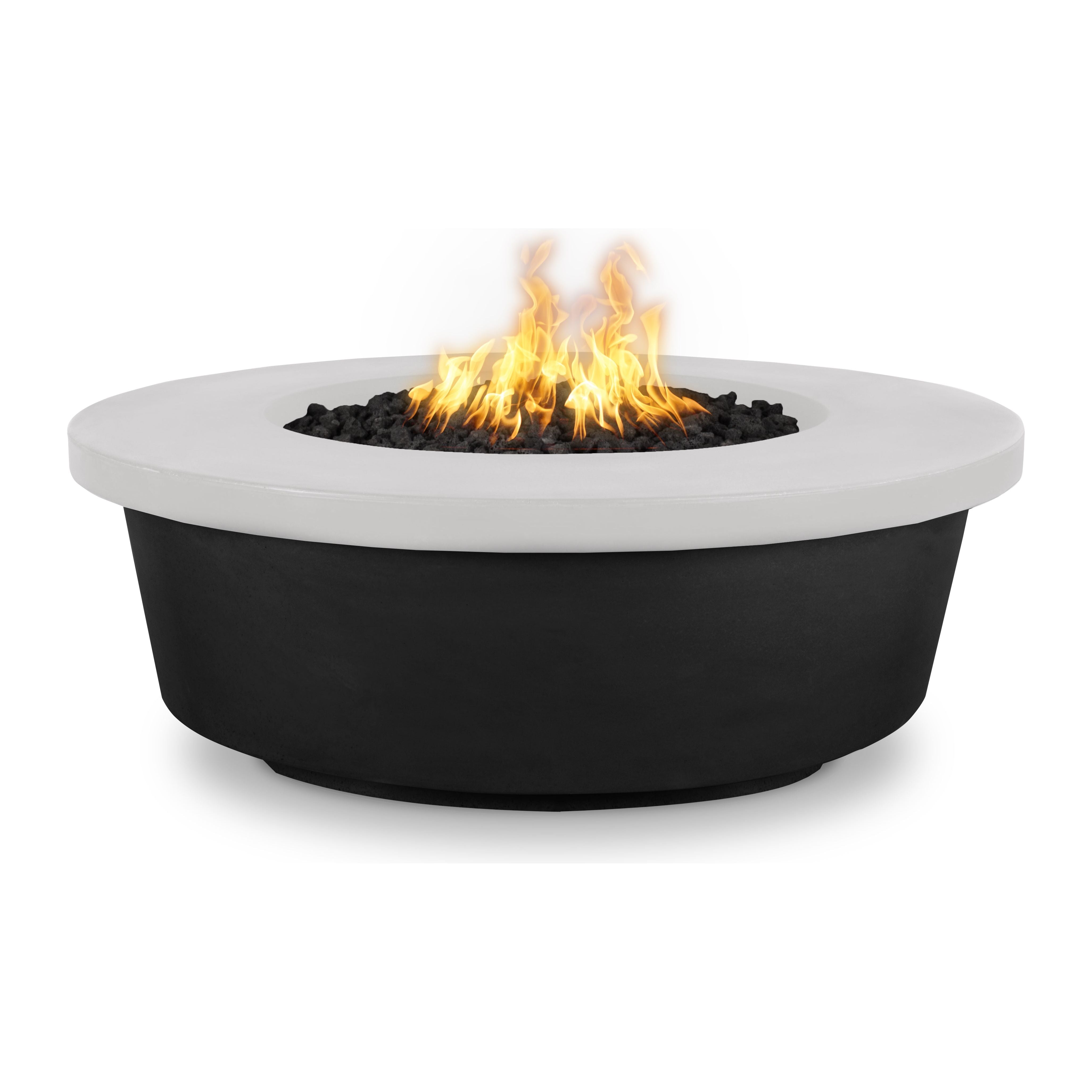 The Outdoor Plus Tempe Black & White Powder Coat Metal Fire Pit