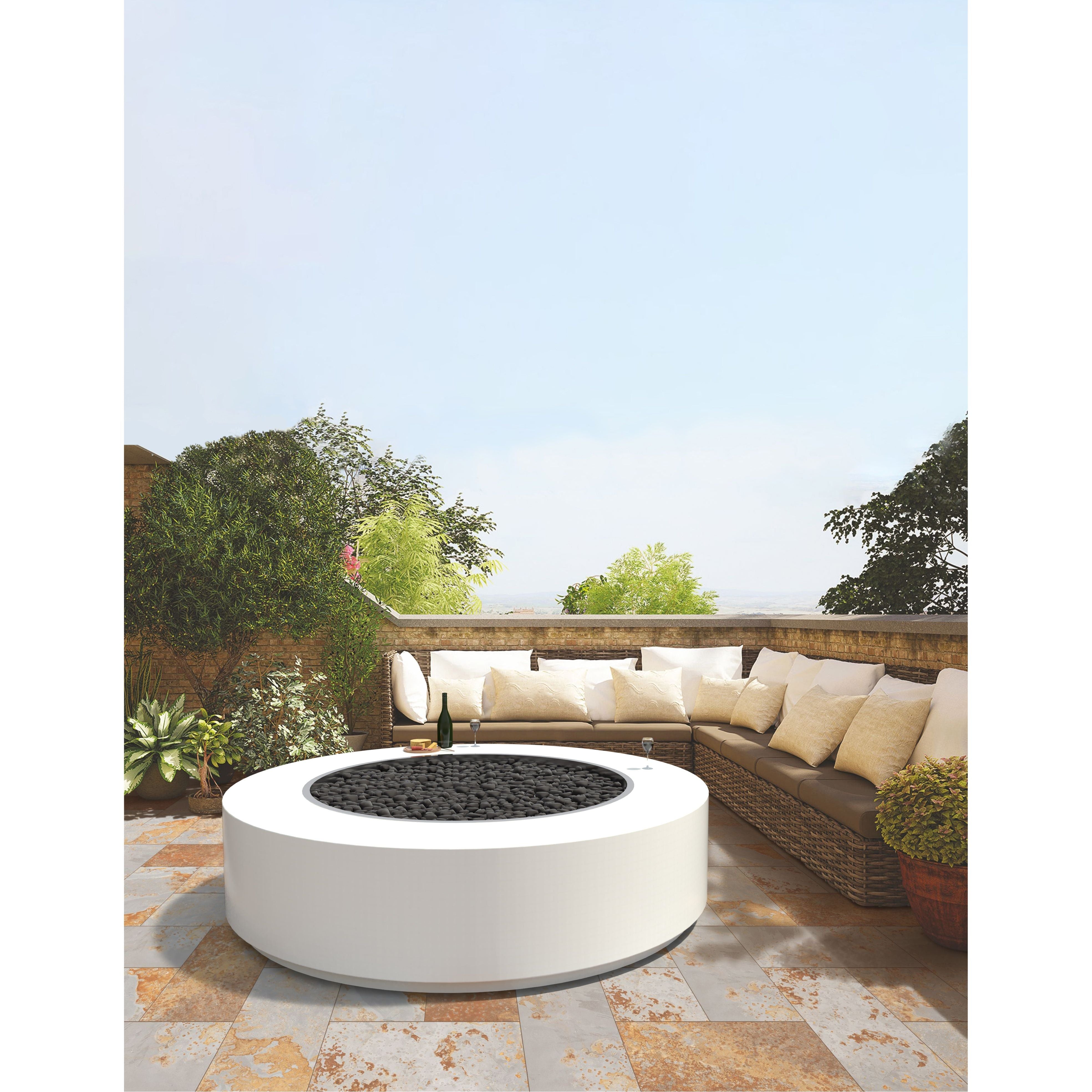 The Outdoor Plus Unity 24″ Tall Round Powder Coated Metal Fire Pit