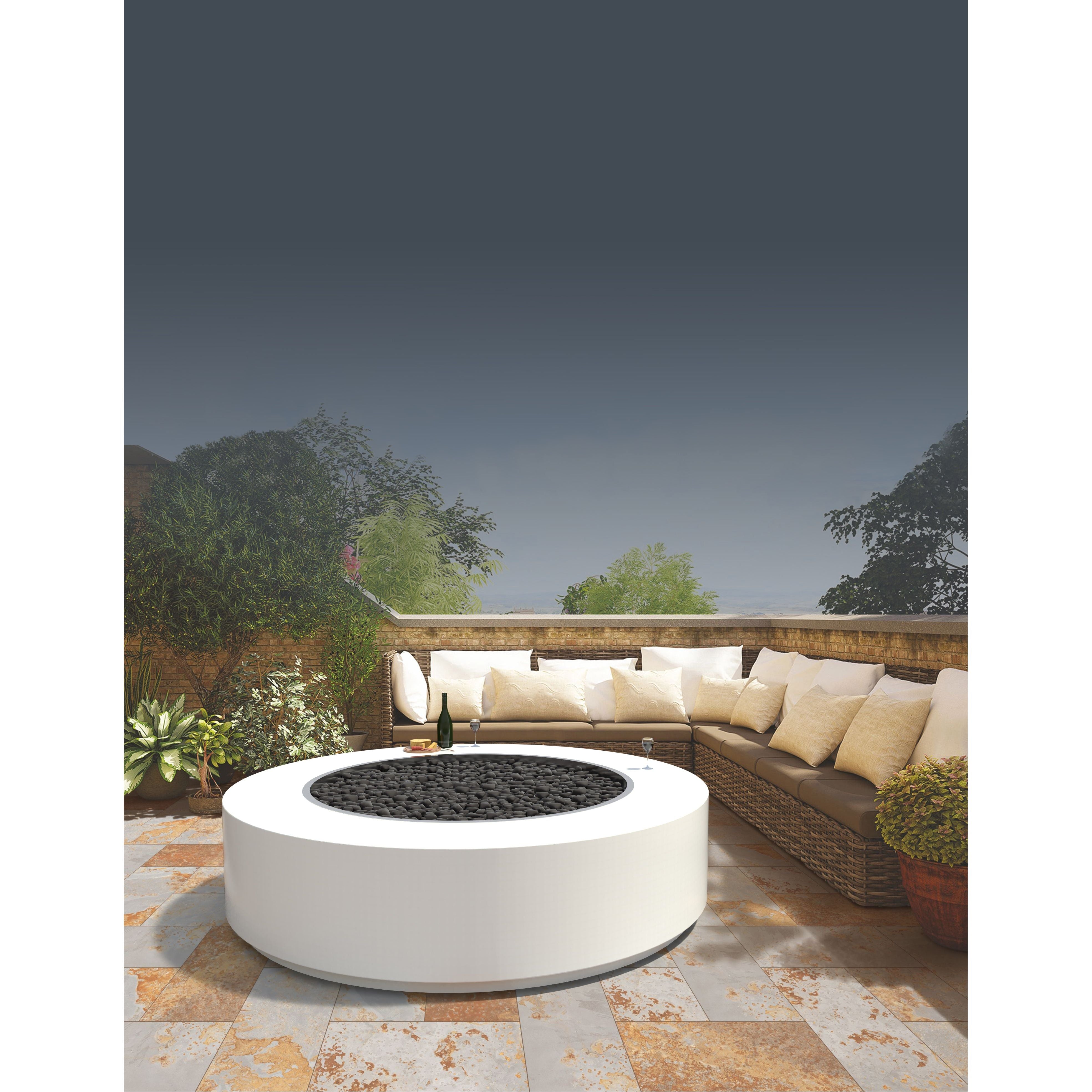 The Outdoor Plus Unity 24″ Tall Round Powder Coated Metal Fire Pit