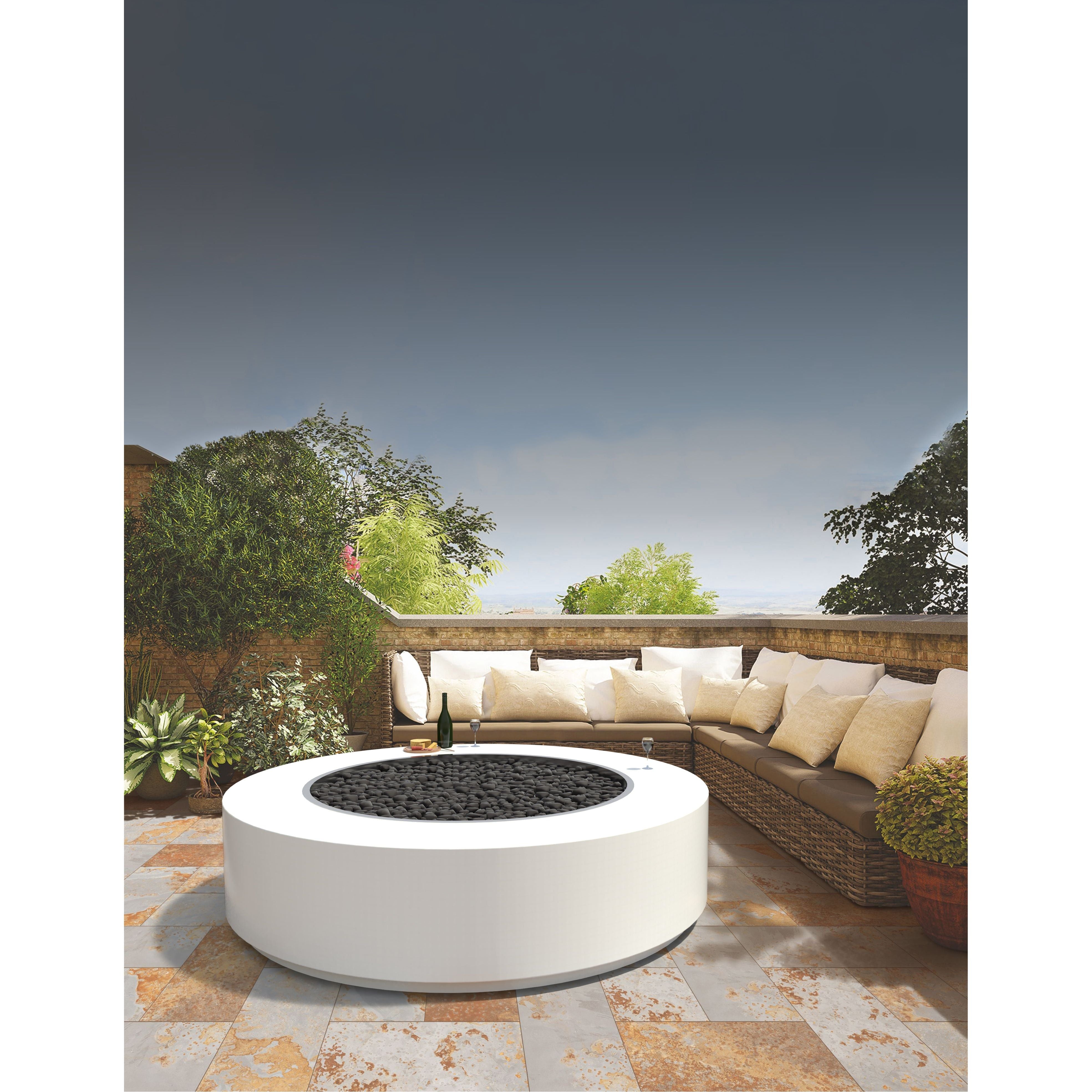 The Outdoor Plus Unity 24″ Tall Round Powder Coated Metal Fire Pit