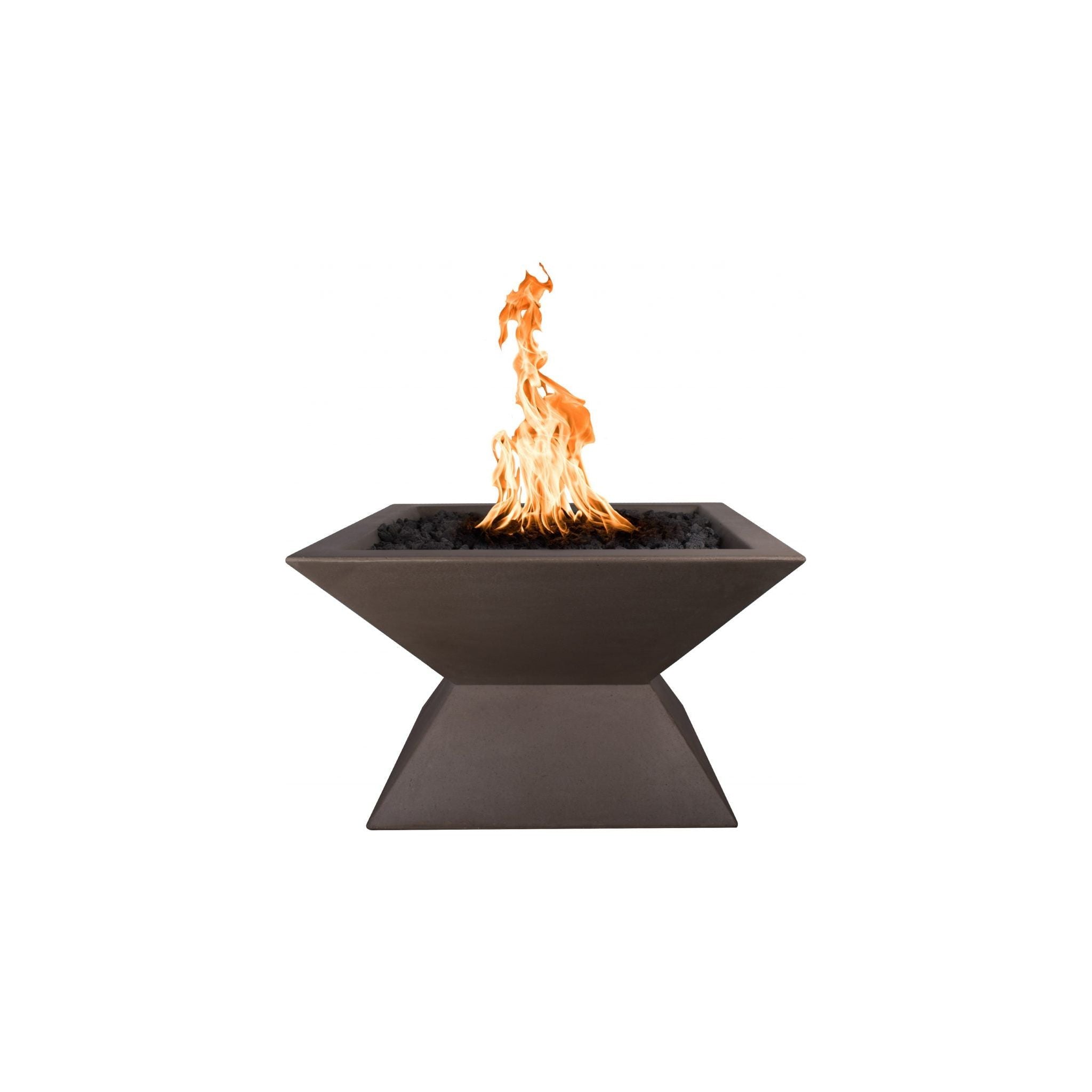 The Outdoor Plus Uxmal 30" Square Powder Coated Metal Fire Pillar