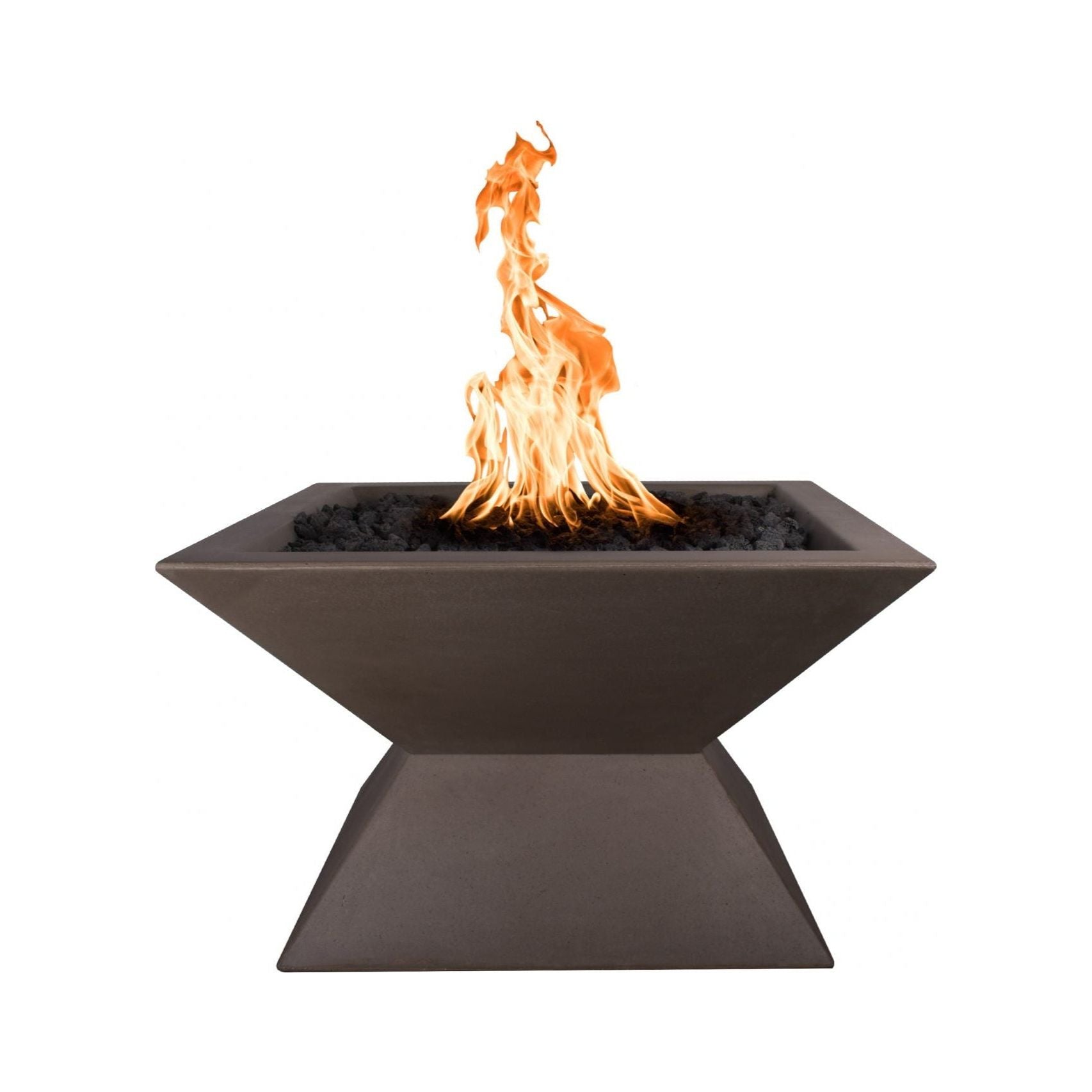 The Outdoor Plus Uxmal 30" Square GFRC Concrete Fire Pillar