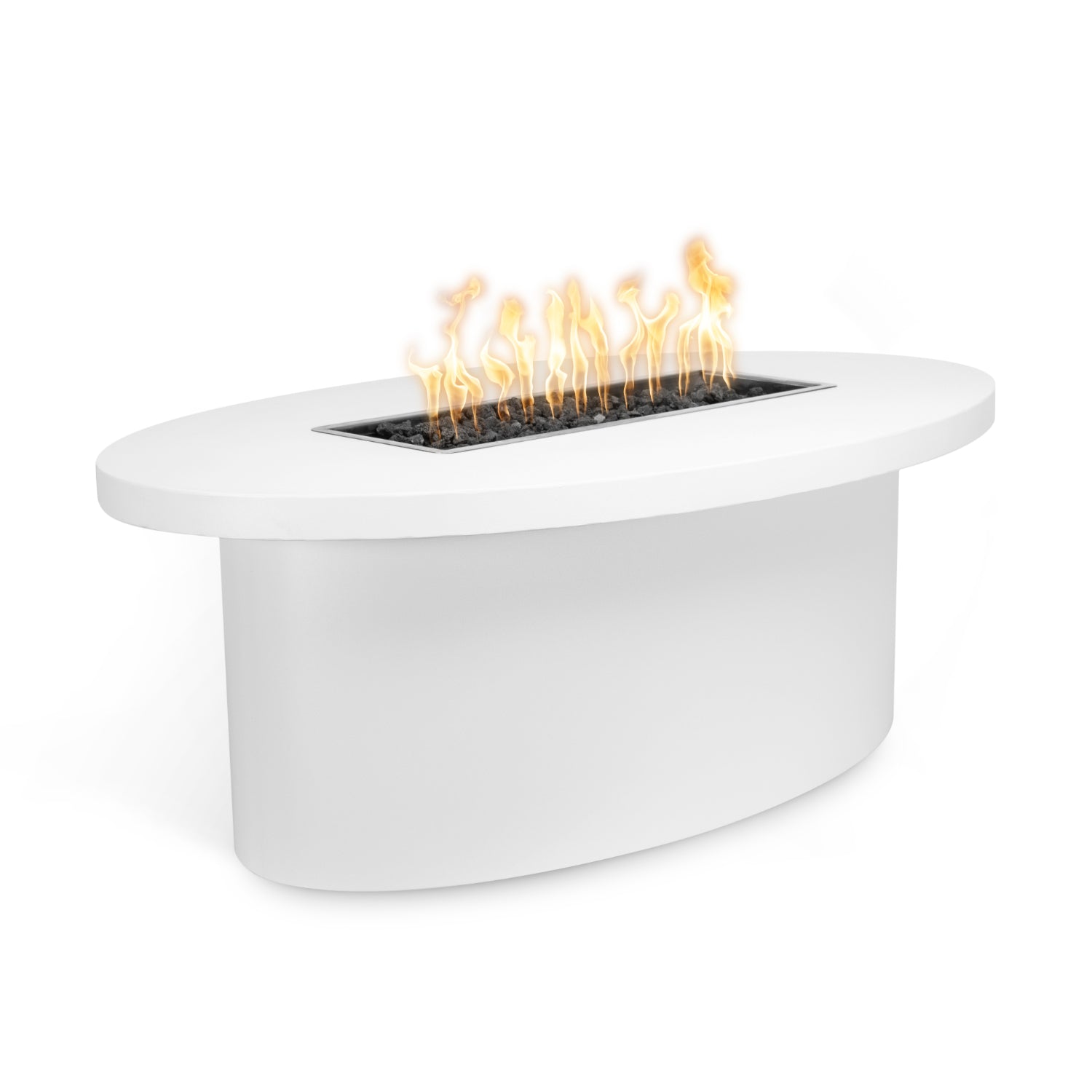 The Outdoor Plus Vallejo Oval Powder Coated Metal Fire Table