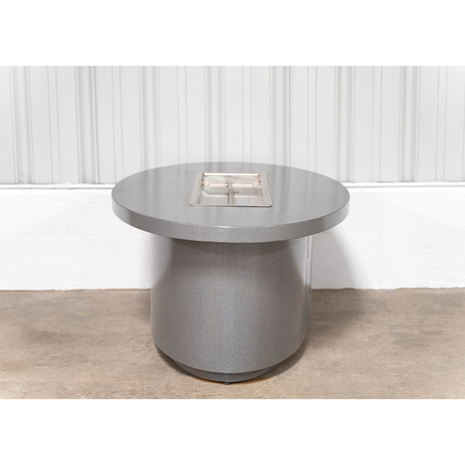 The Outdoor Plus Vallejo Oval Powder Coated Metal Fire Table