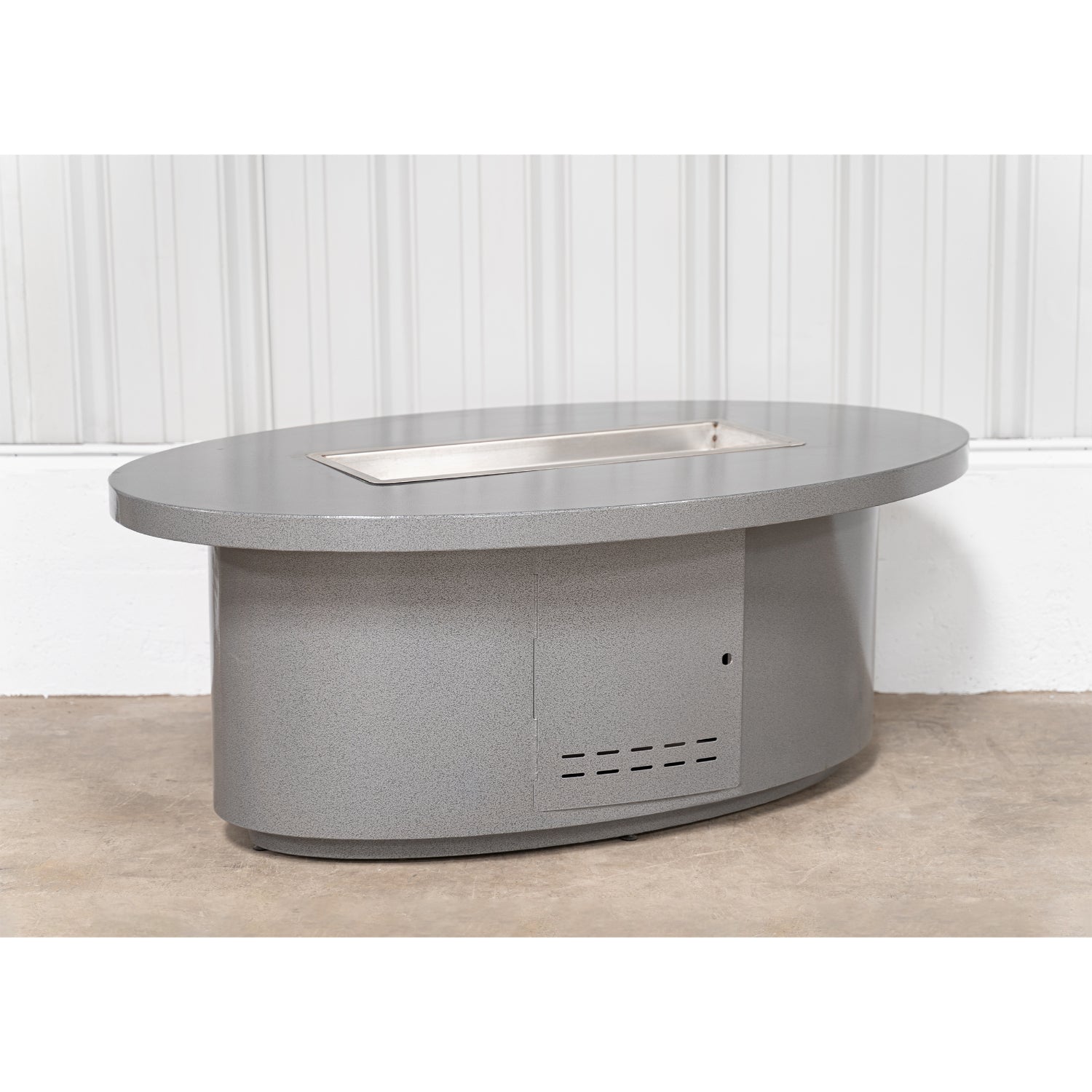 The Outdoor Plus Vallejo Oval Powder Coated Metal Fire Table