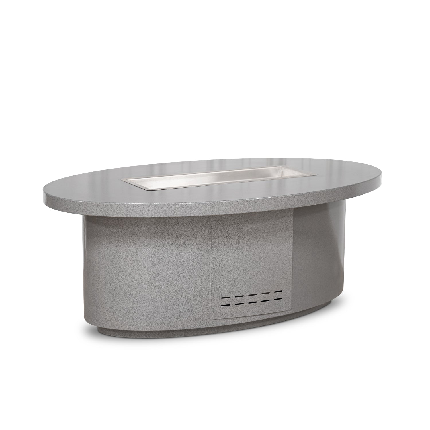 The Outdoor Plus Vallejo Oval Powder Coated Metal Fire Table