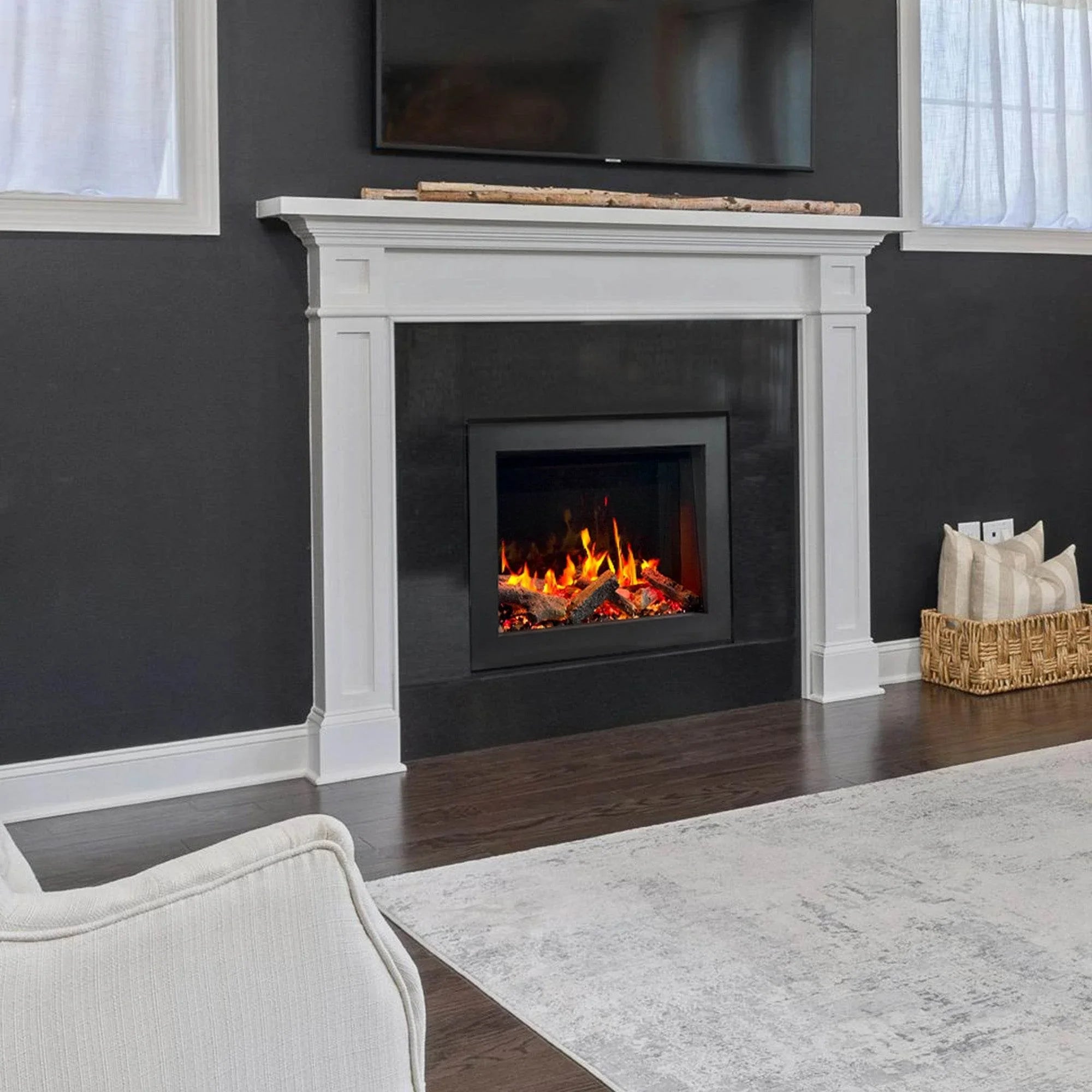 Litedeer Homes LiteStar Smart Electric Fireplace Insert with Oak Logs