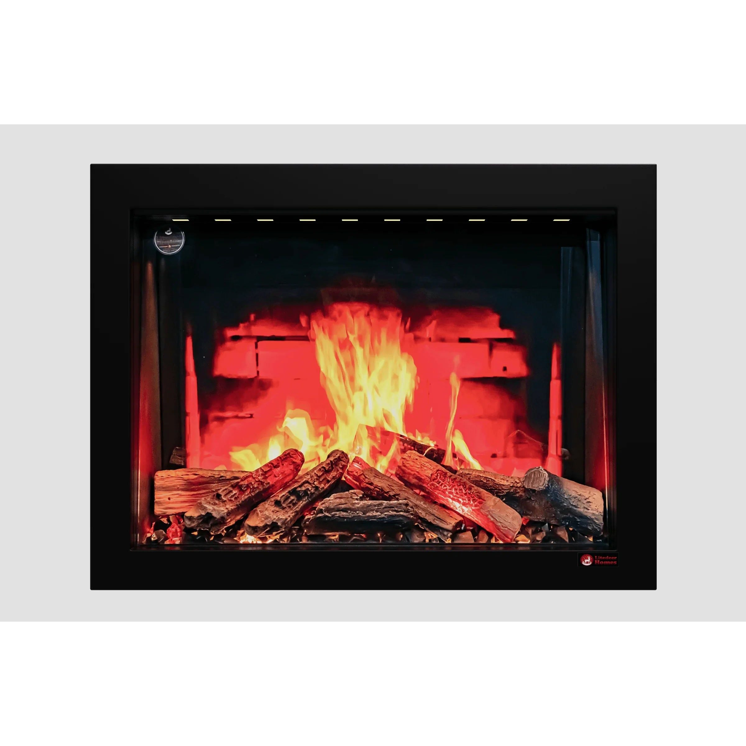 Litedeer Homes LiteStar Smart Electric Fireplace Insert with Oak Logs