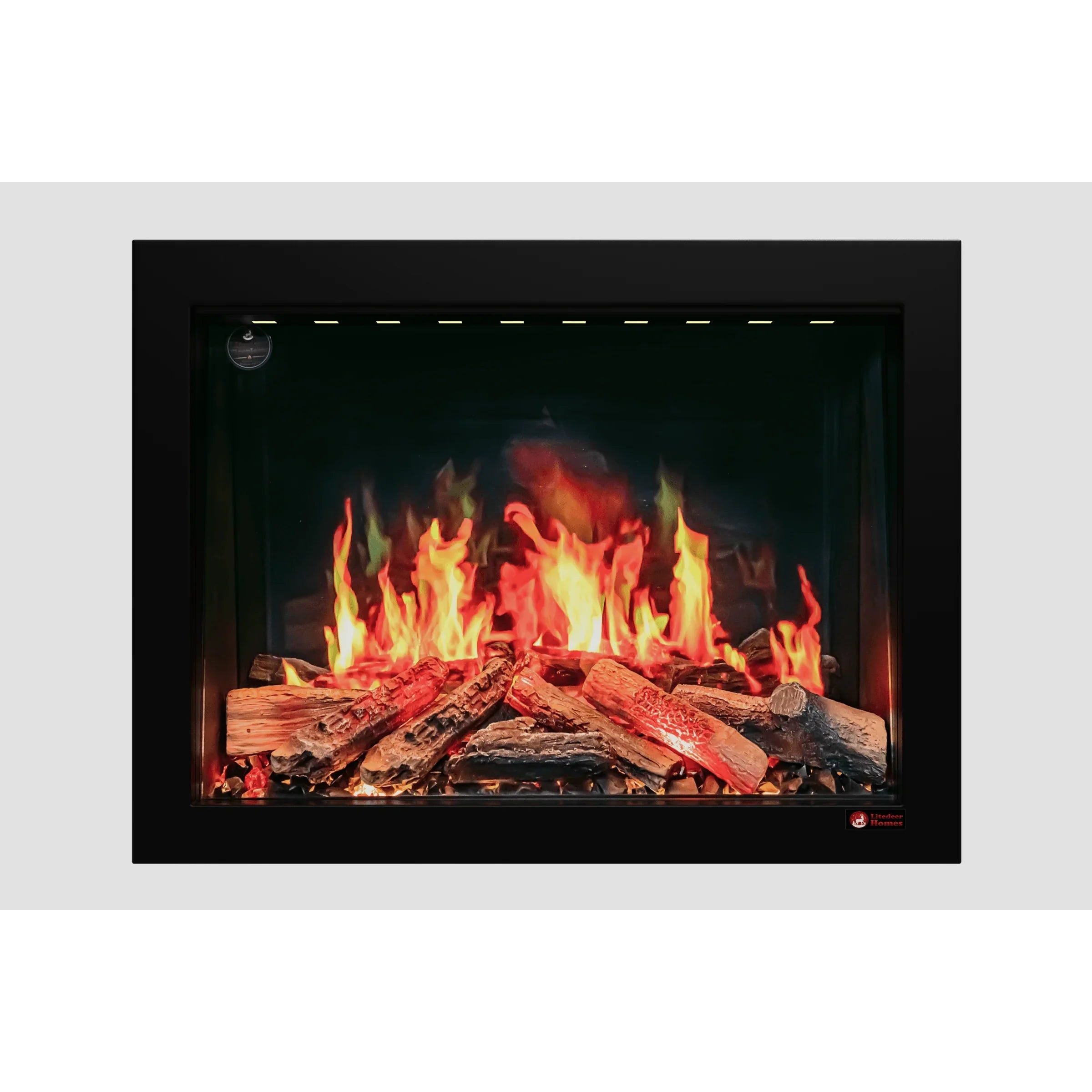 Litedeer Homes LiteStar Smart Electric Fireplace Insert with Oak Logs