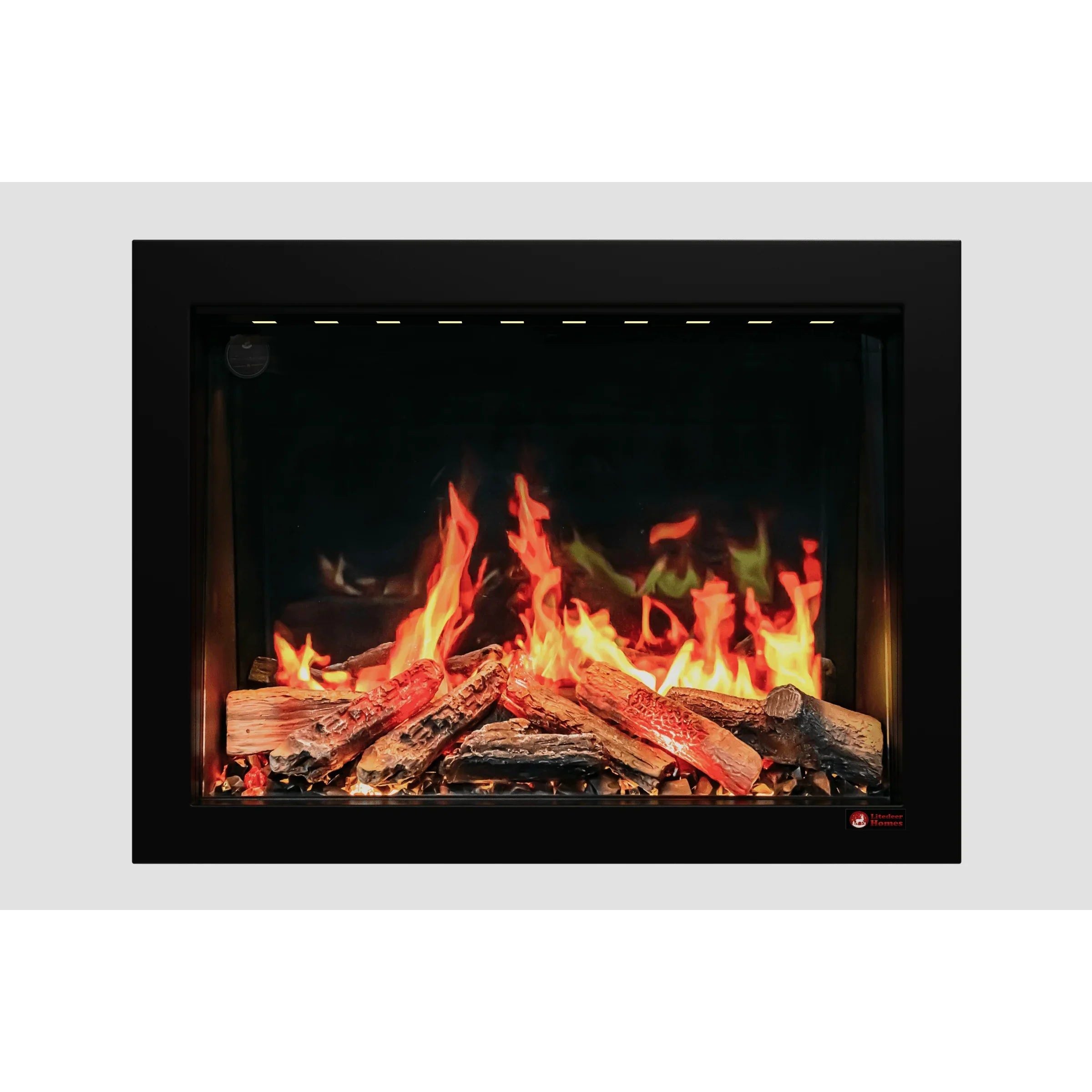 Litedeer Homes LiteStar Smart Electric Fireplace Insert with Oak Logs