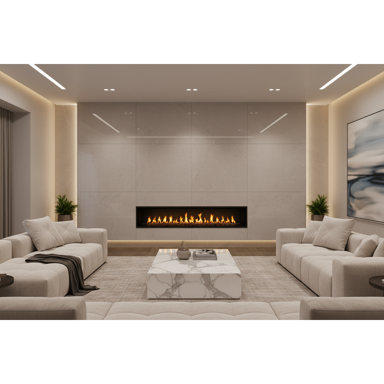 Litedeer Homes Latitude 55" Smart Built-In Electric Fireplace
