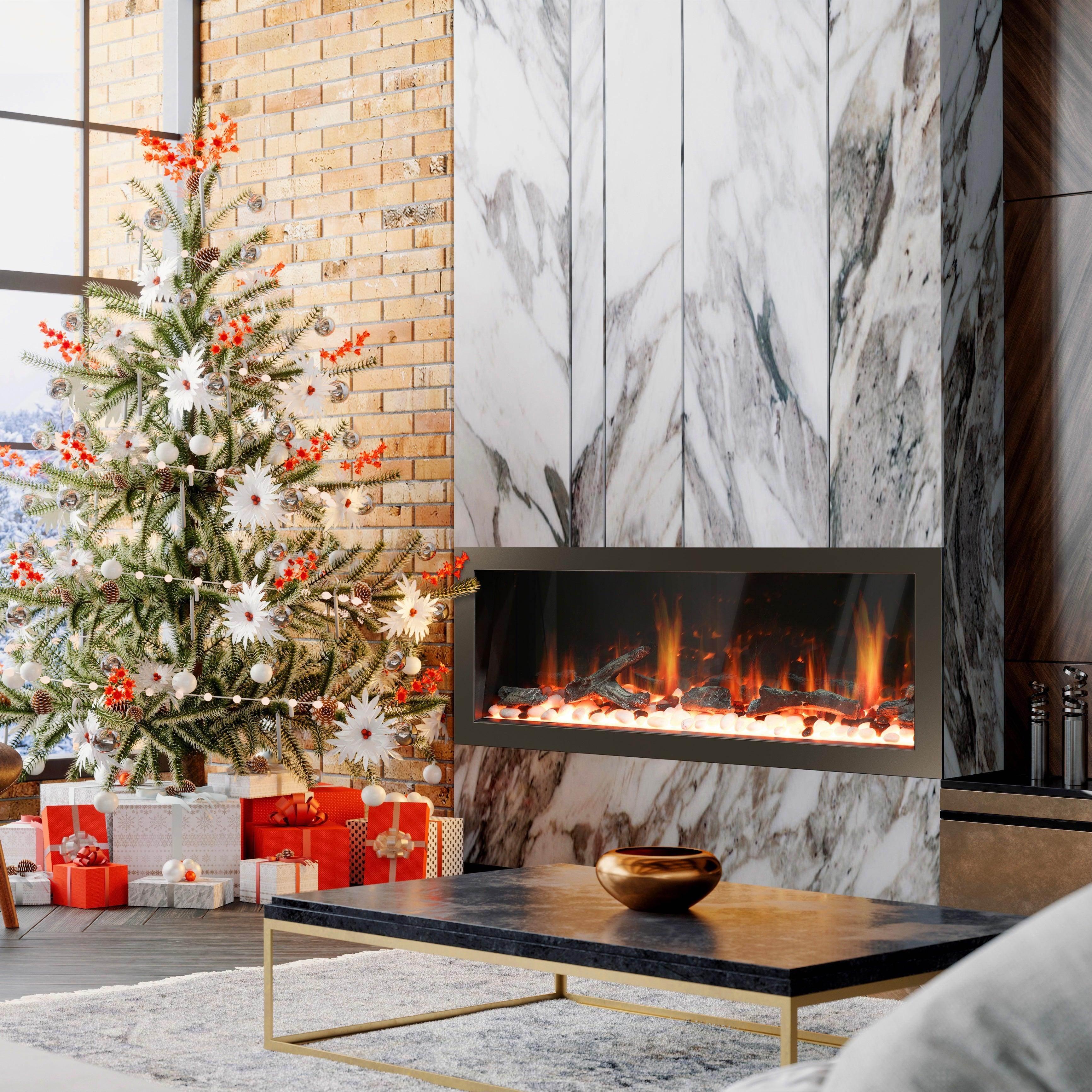 Litedeer Homes Latitude II Wall-Mounted Smart Electric Fireplace