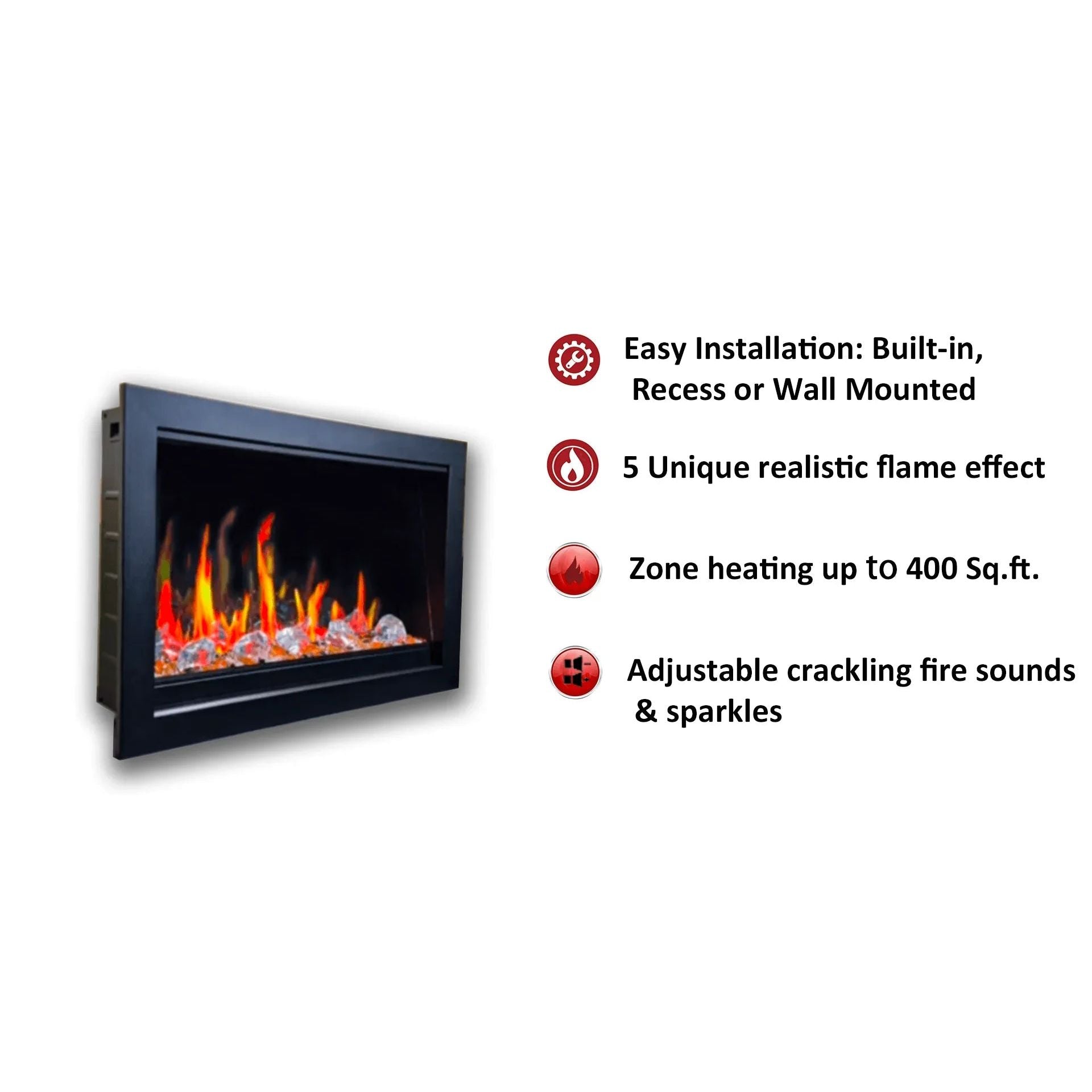 Litedeer Homes LiteStar Smart Electric Fireplace Insert (Original)