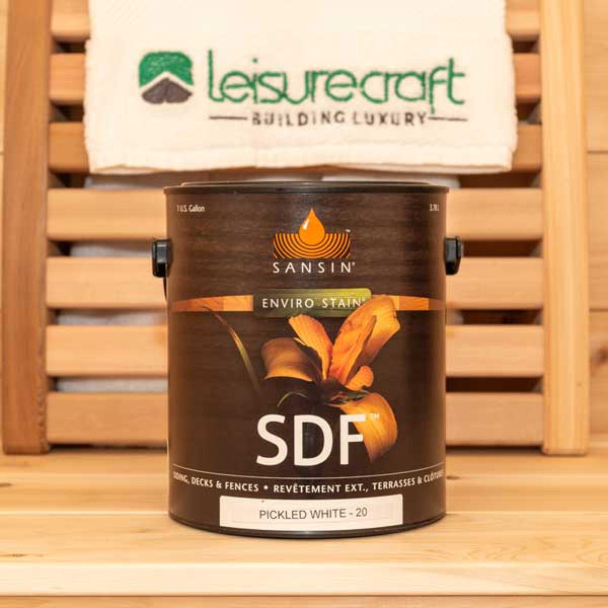 Pickled White SDF Stain for Dundalk Leisurecraft CT Saunas