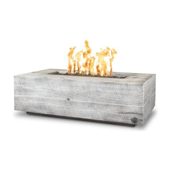 The Outdoor Plus Coronado 60" Rectangle GFRC Wood Grain Fire Pit
