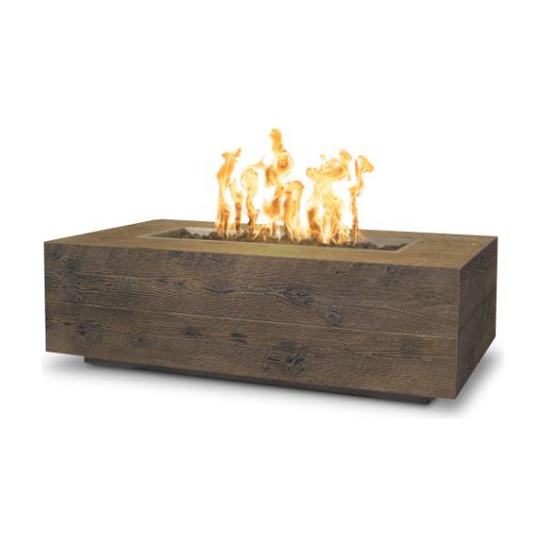The Outdoor Plus Coronado 60" Rectangle GFRC Wood Grain Fire Pit