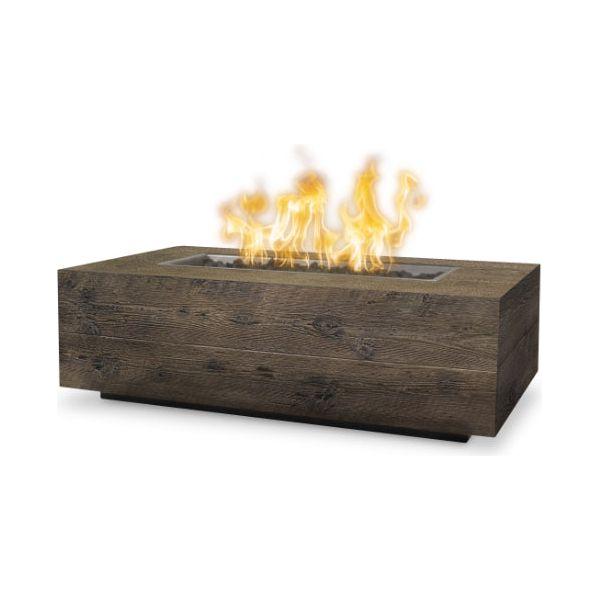 The Outdoor Plus Coronado 72" Rectangle GFRC Wood Grain Fire Pit