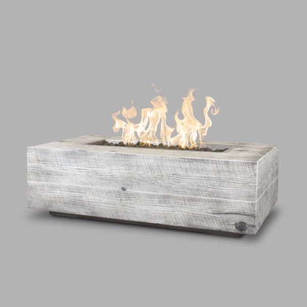 The Outdoor Plus Coronado 48" Rectangle GFRC Wood Grain Fire Pit