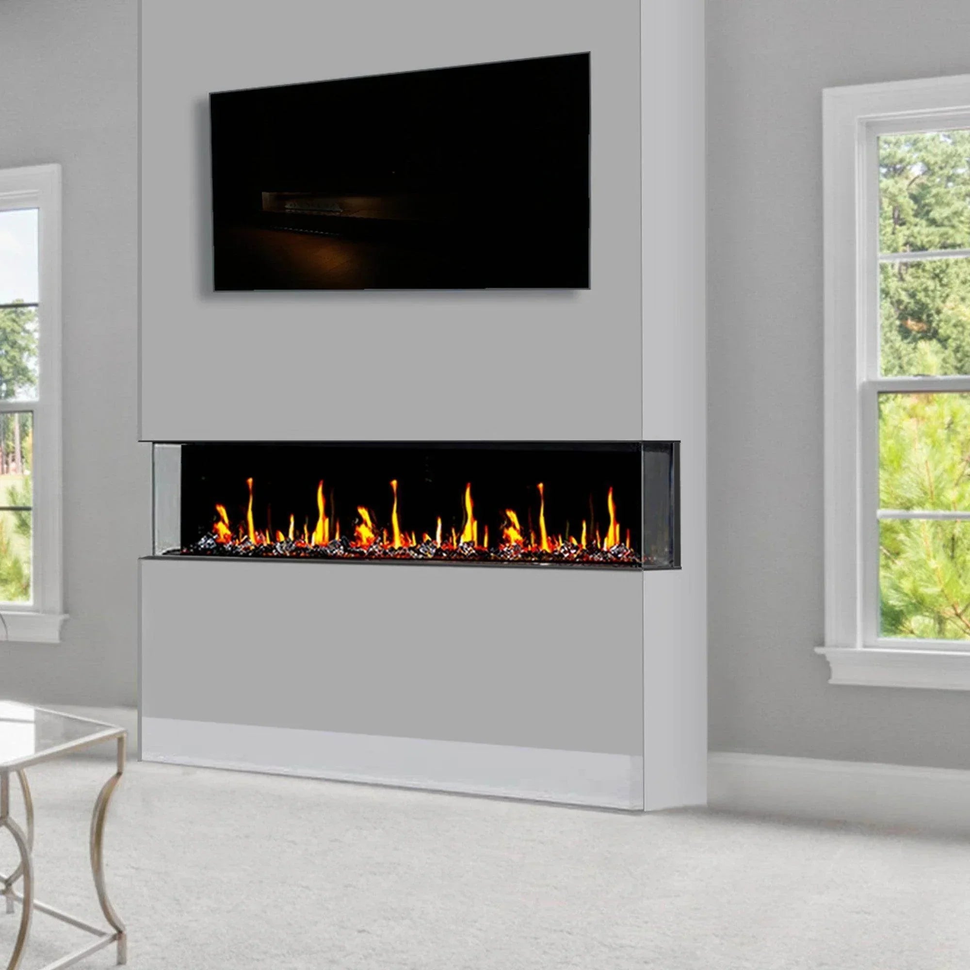 Litedeer Homes Warmcastle 50-inch 3-Sided Smart Electric Fireplace